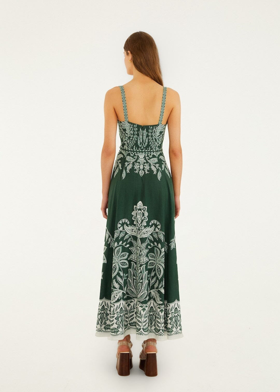 Dark Green Miranda Buckles Maxi Dress