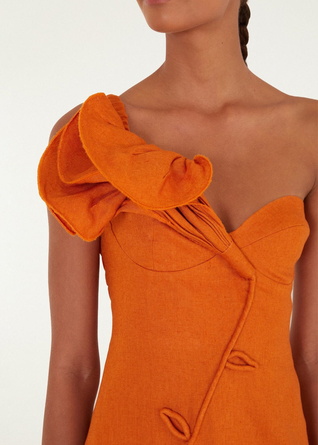 Orange Flower Mini Dress