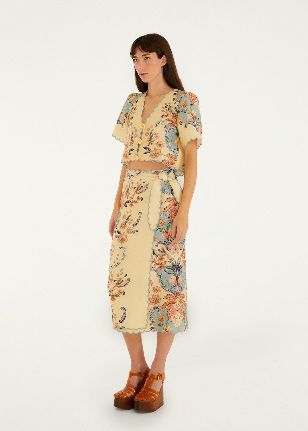 Butter Yellow Boho Beauty Midi Skirt