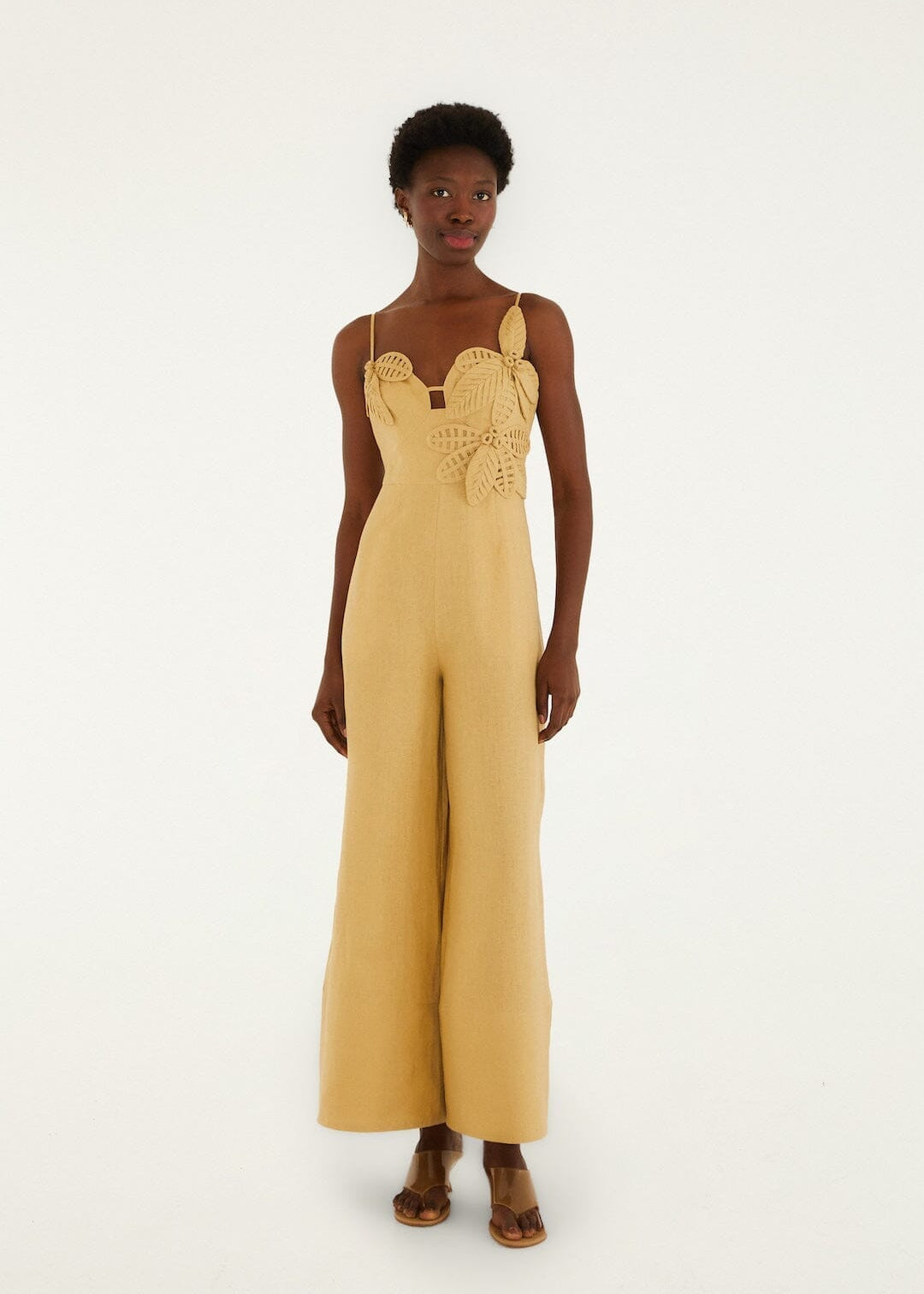 Sand Flowered Jumpsuit