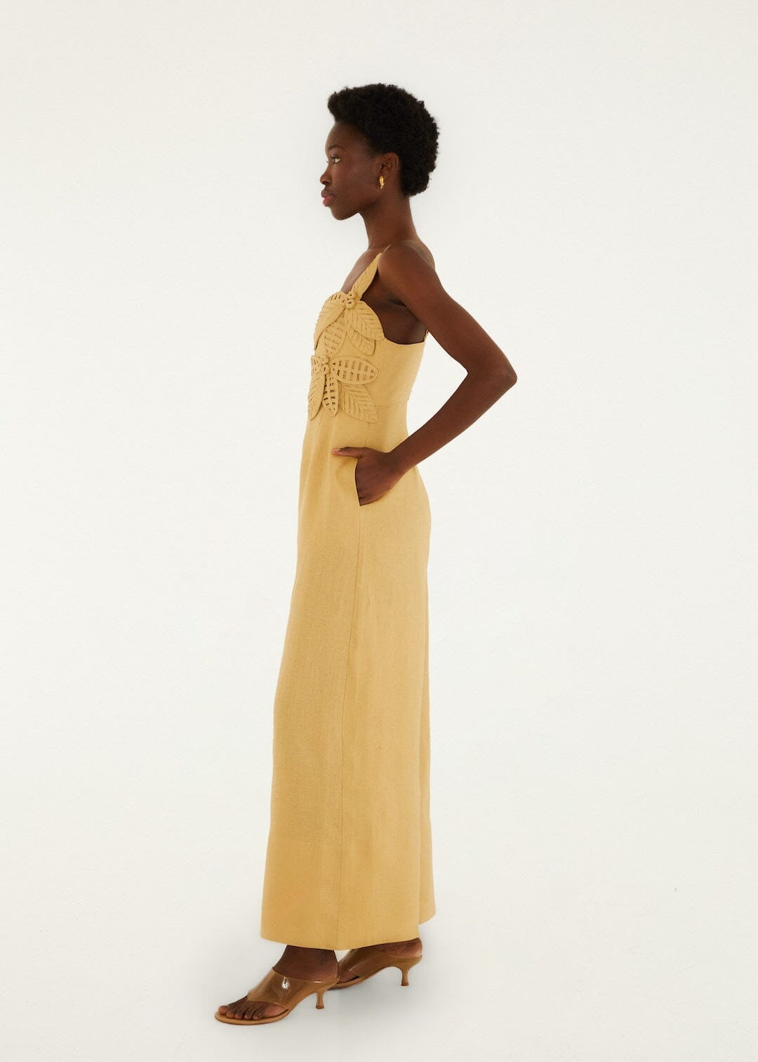 Sand Flowered Jumpsuit