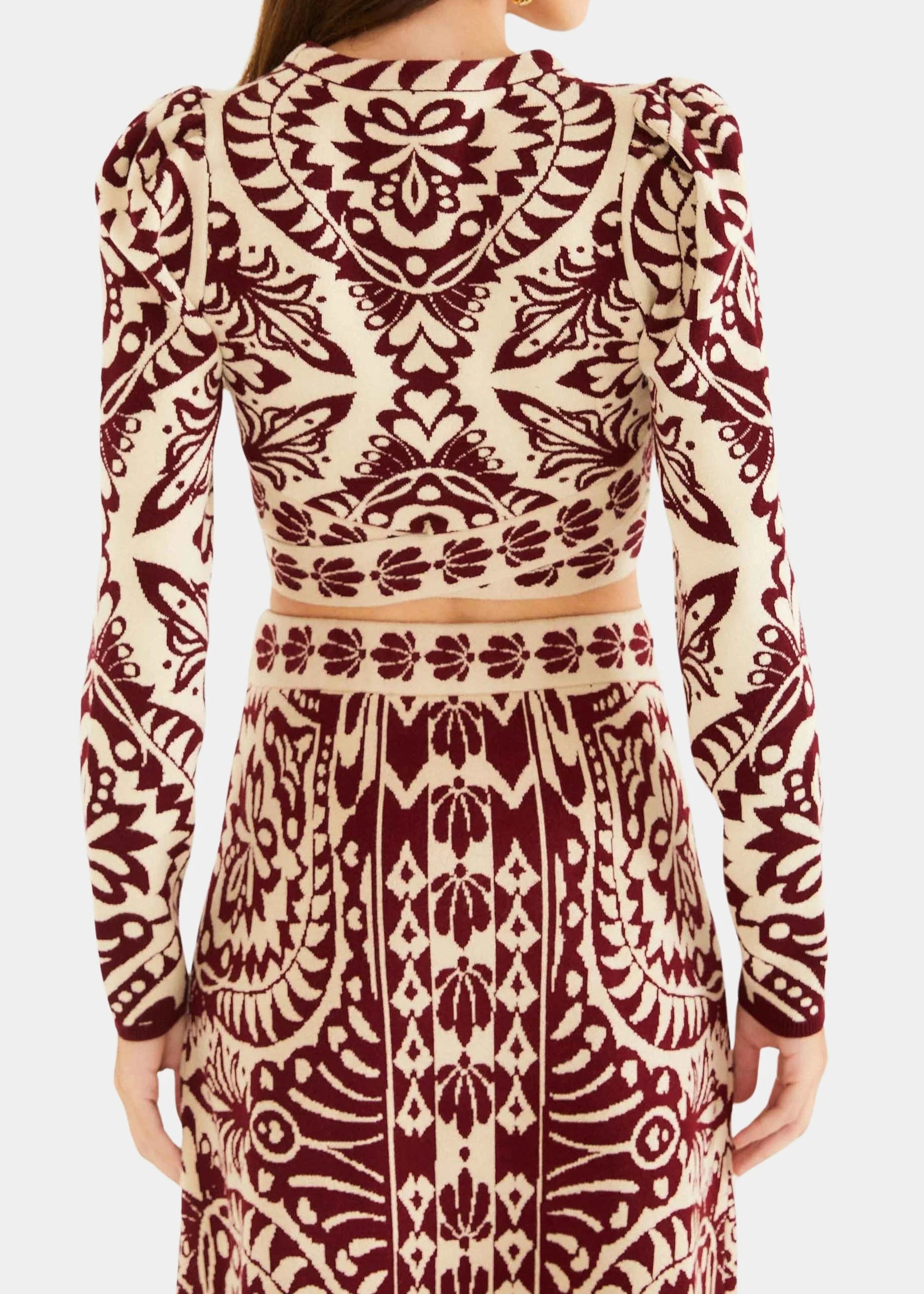 Pineapple Love Burgundy Knit Top