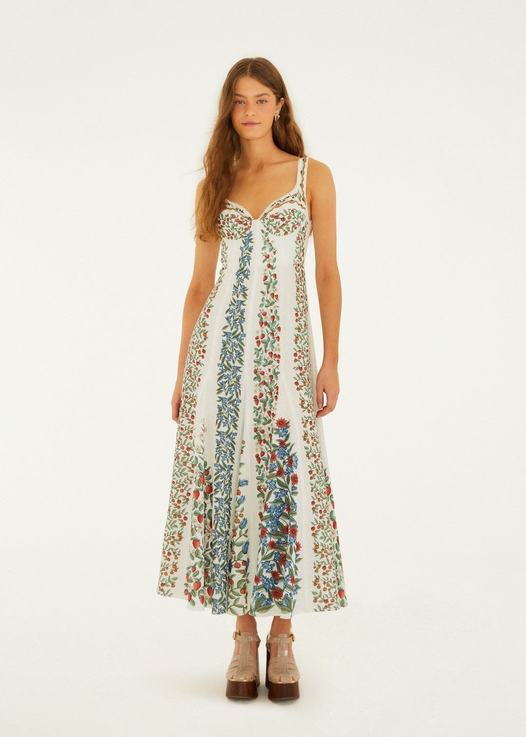 Fruit Beauty Off-White Maxi Dress