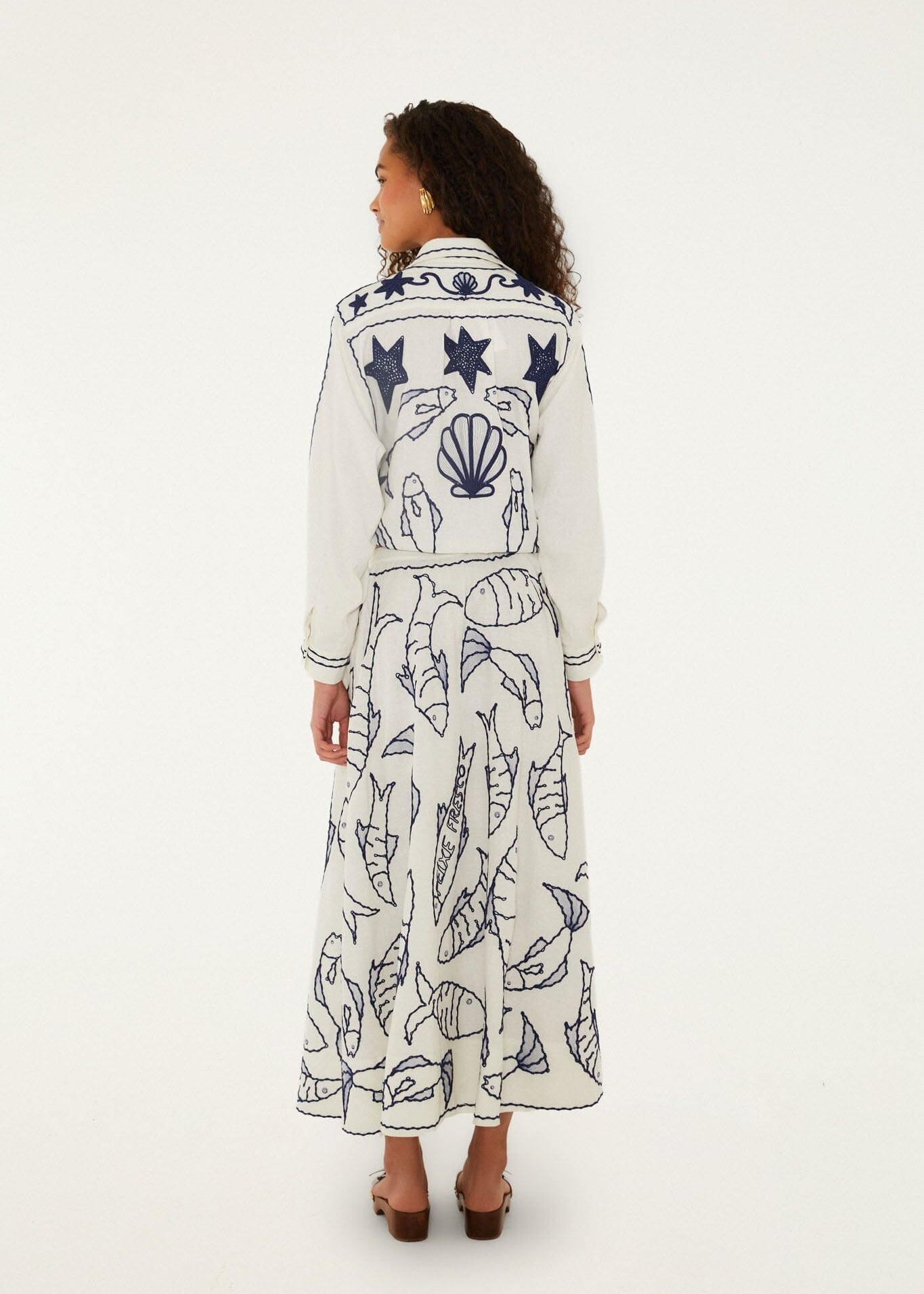 Off-White Fresh Fish Midi Skirt