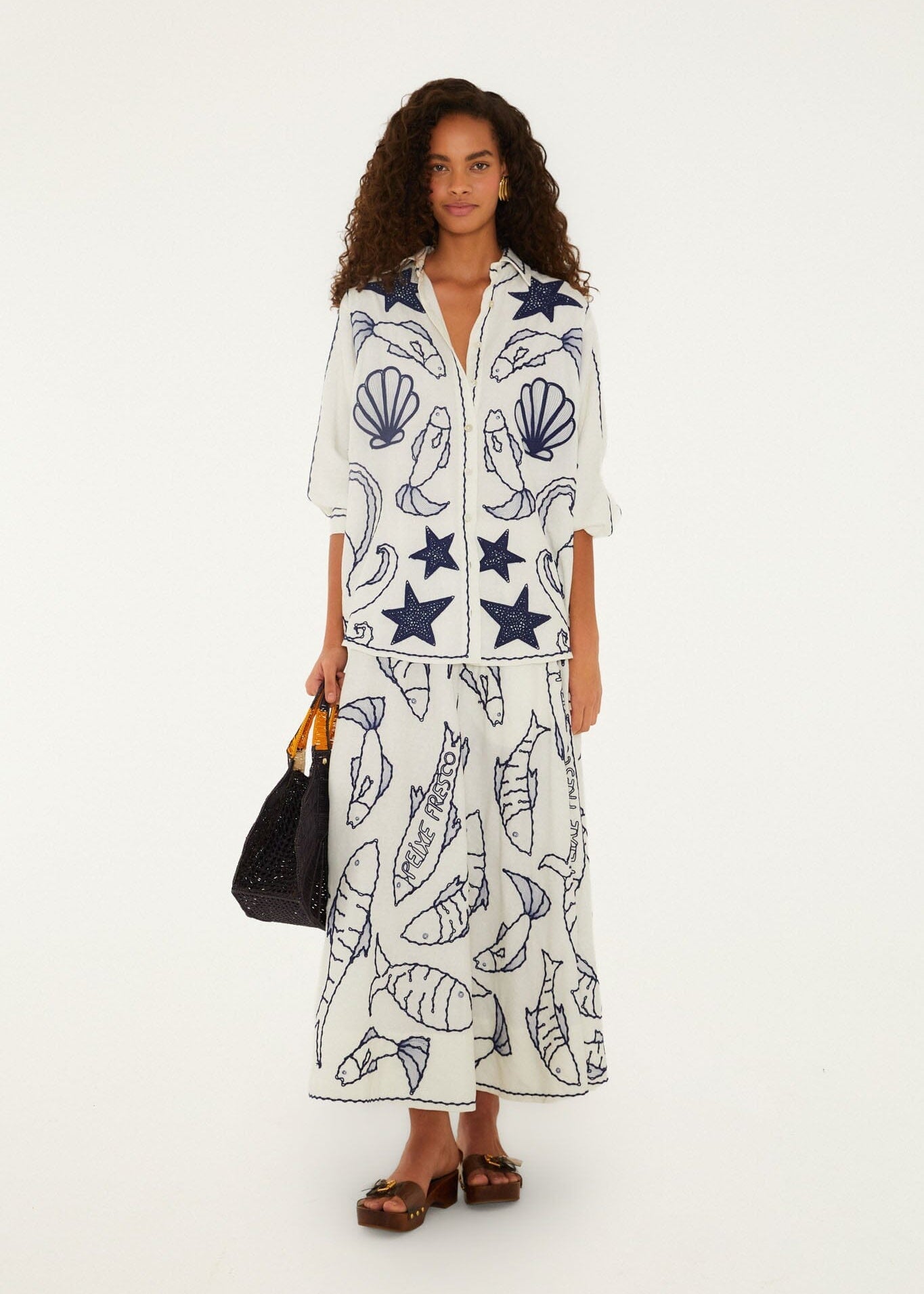Off-White Fresh Fish Midi Skirt