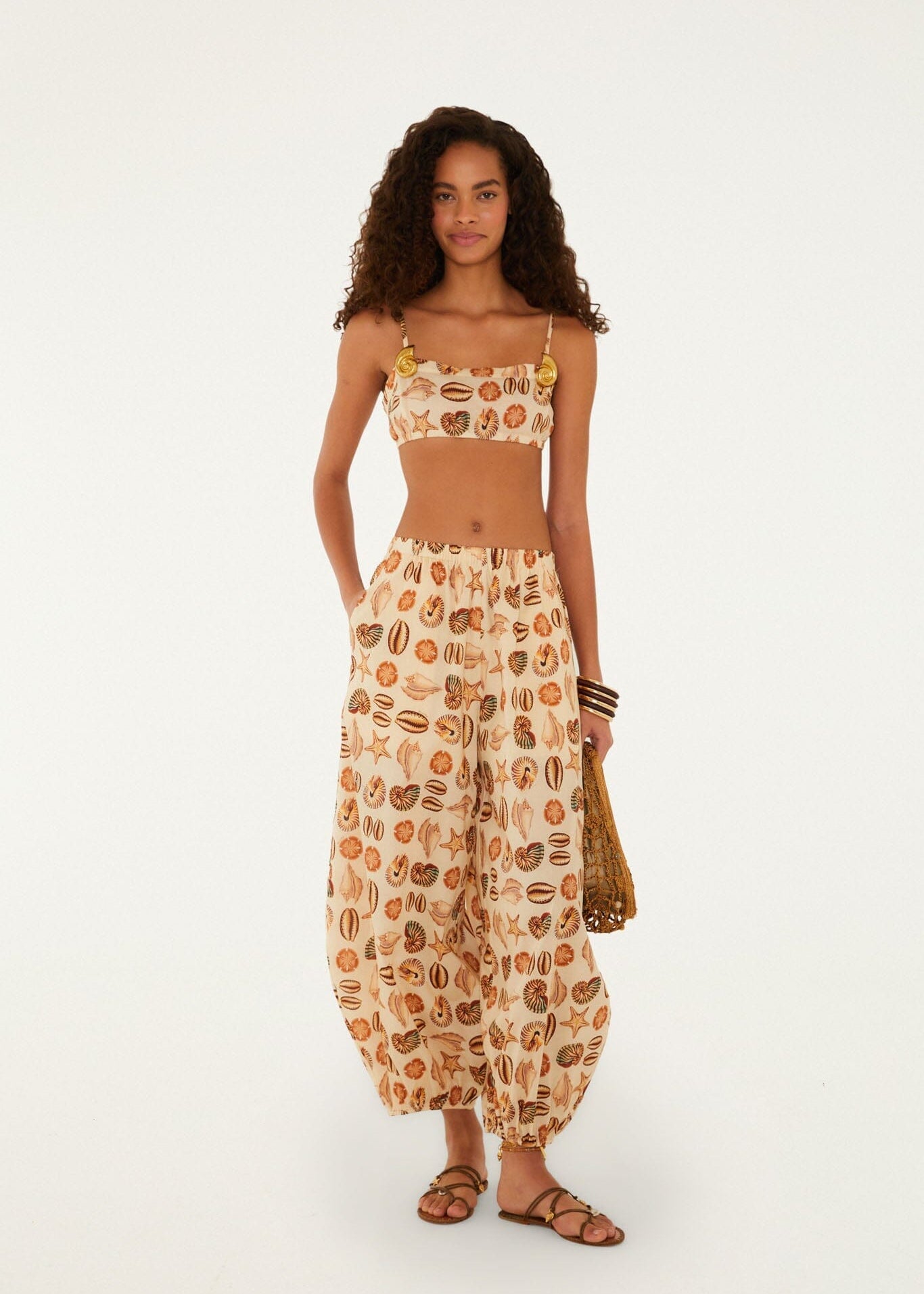 Marine Shells Sand Baloon Pants
