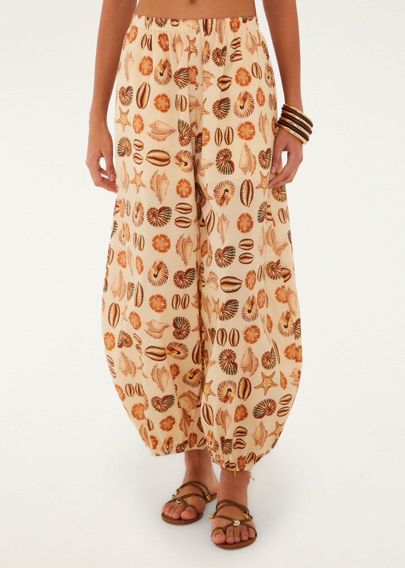 Marine Shells Sand Baloon Pants
