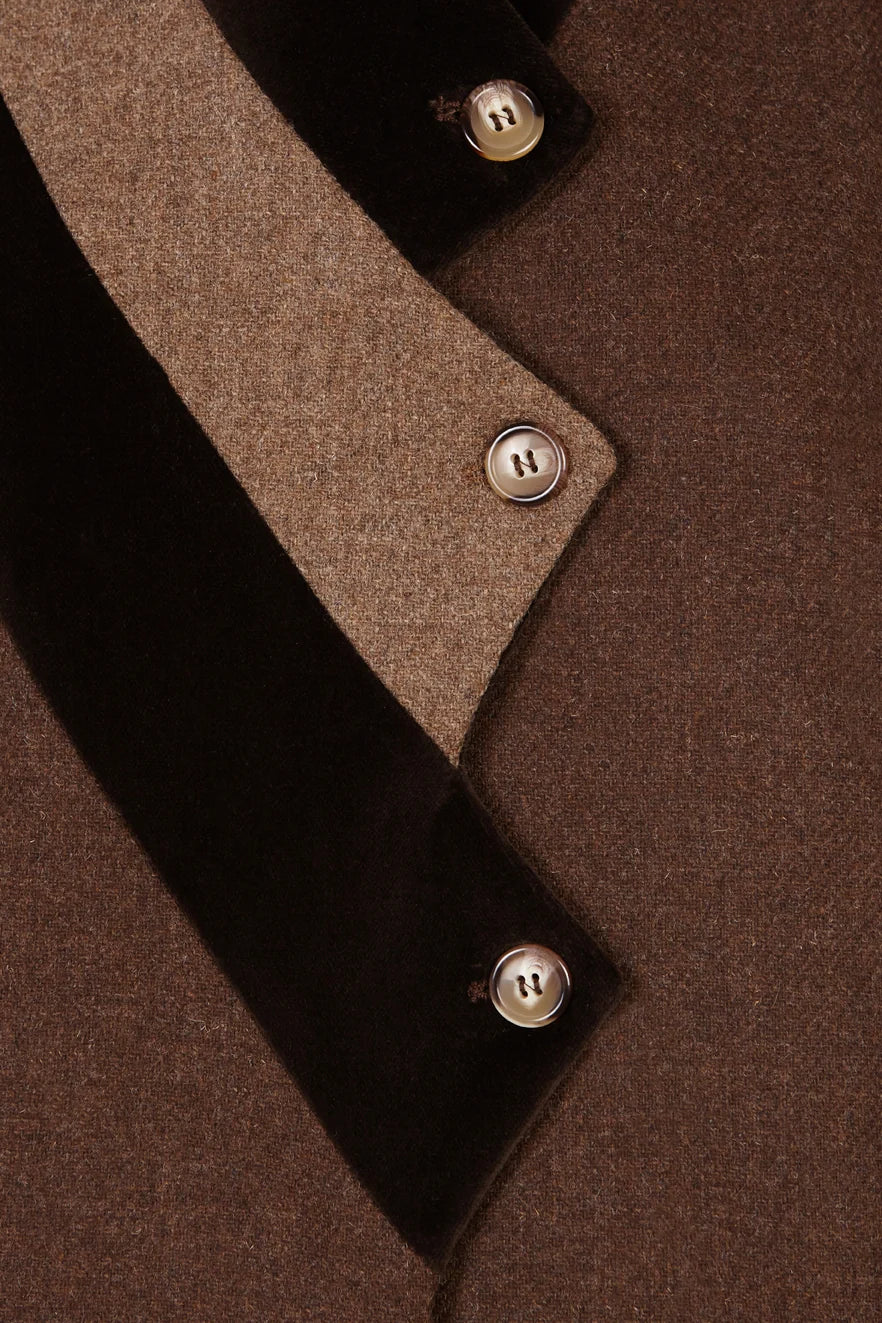 Brown Tricolor Blazer