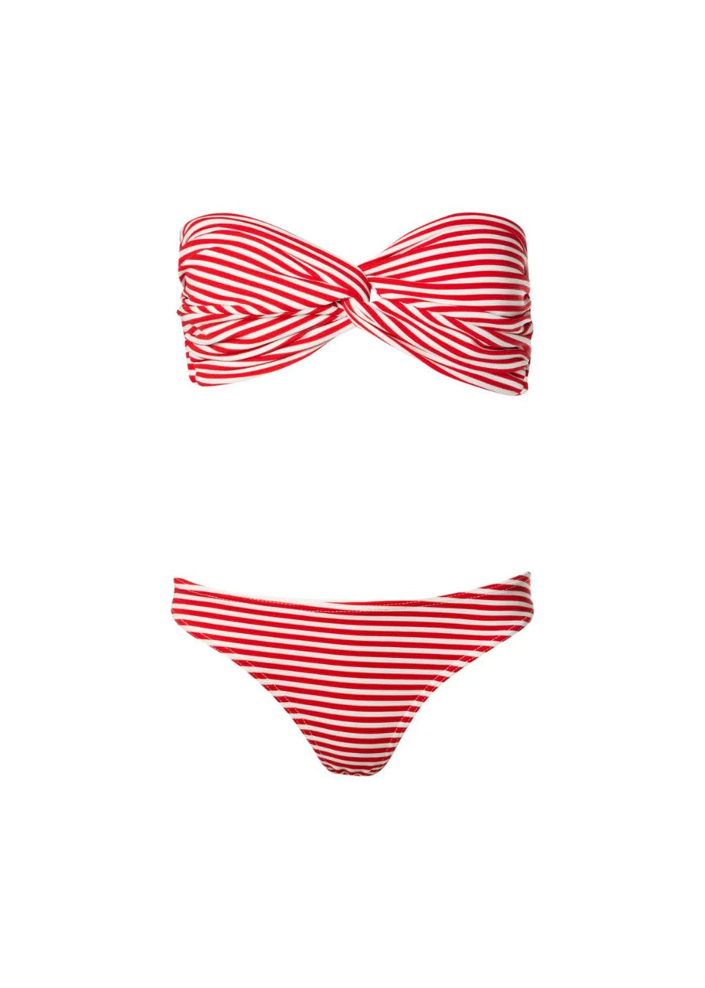 Marine White/Red Striped Bikini