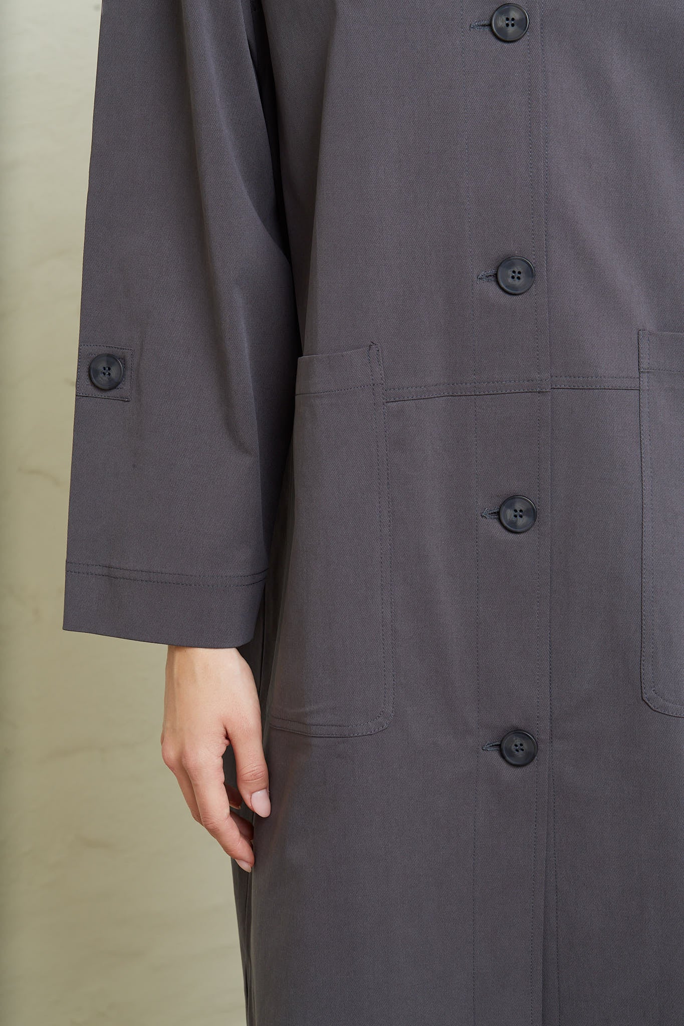 Trench Coat Buttons Dark Grey