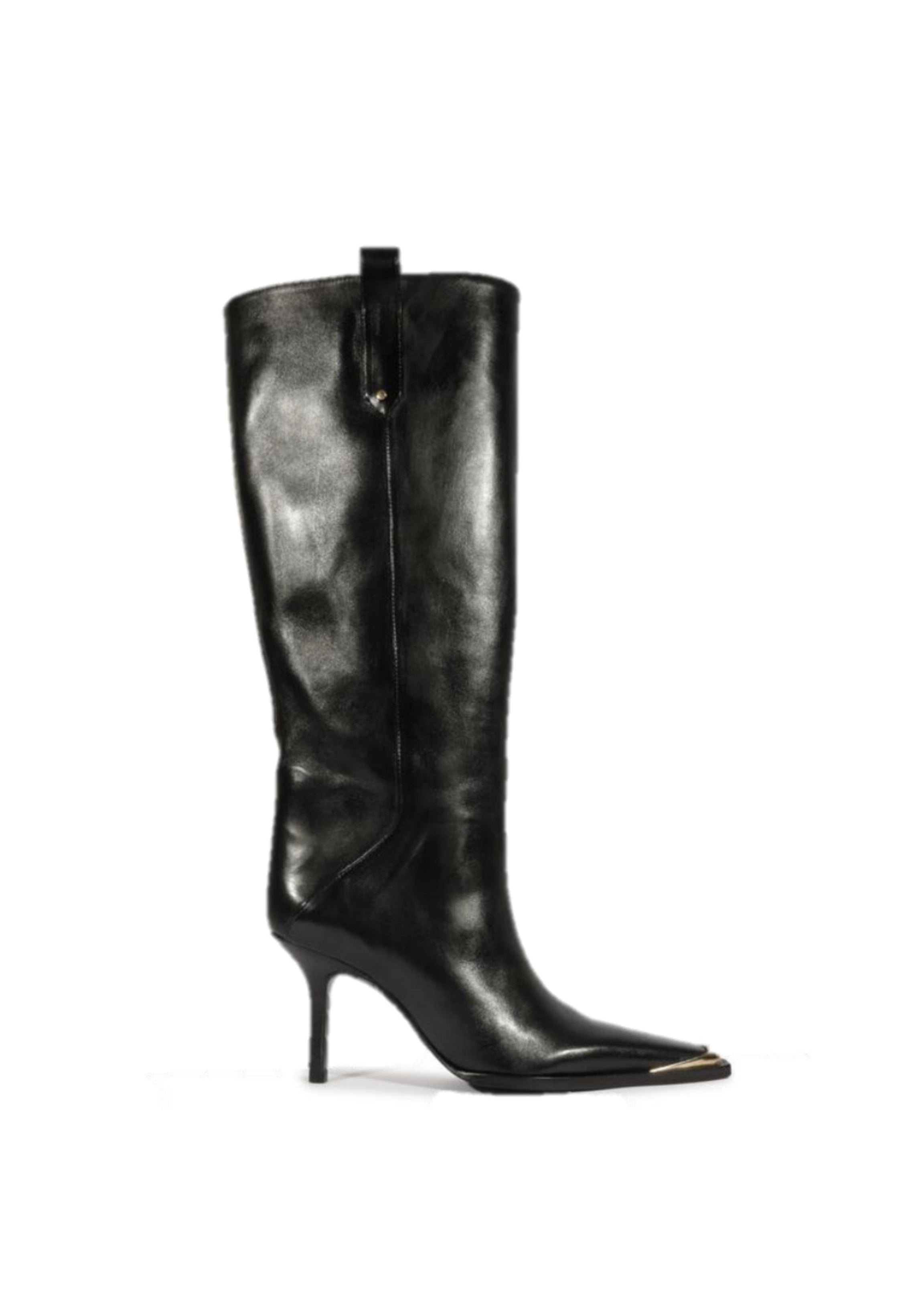 Raffaela Up Cap Toe Black Boots