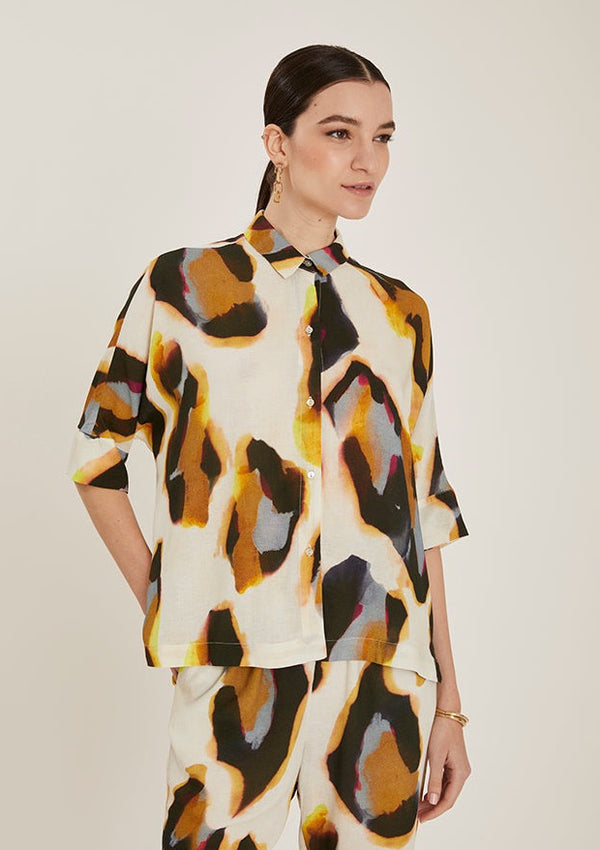 Cropped Fauna Wide Shirt