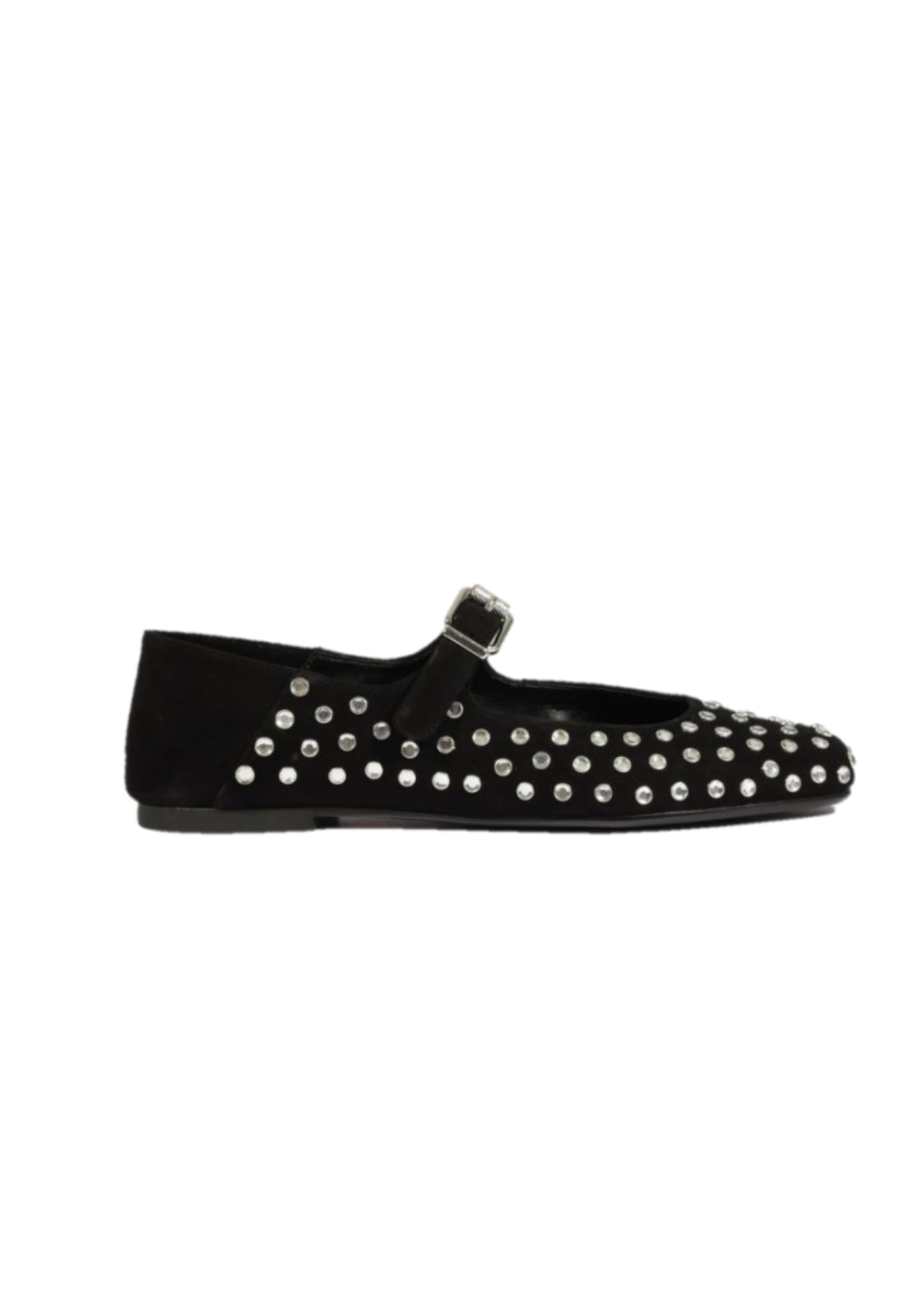 Black Rhinestone Ballerinas