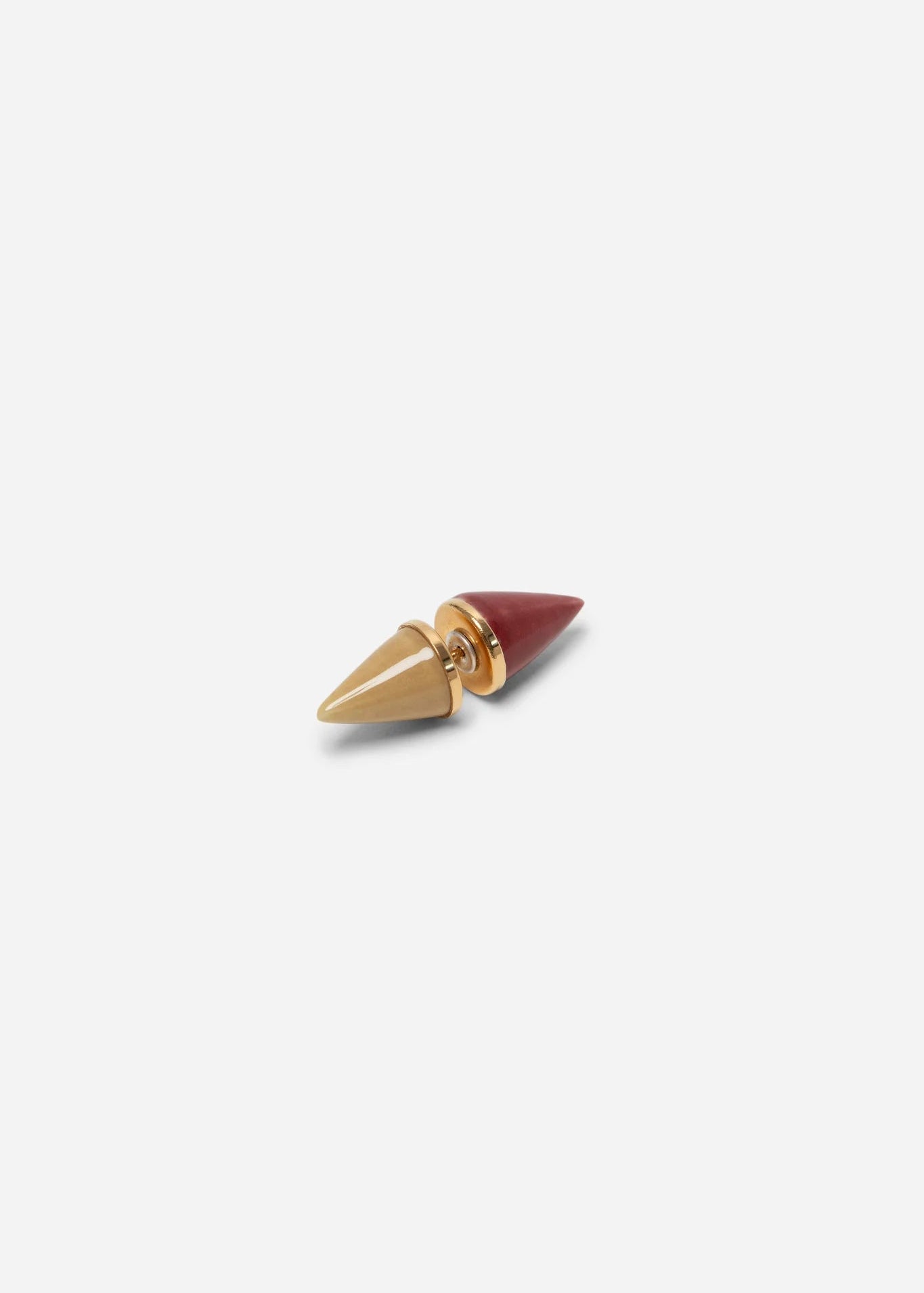 Mini Spike Single Earring Mustard & Burgundy