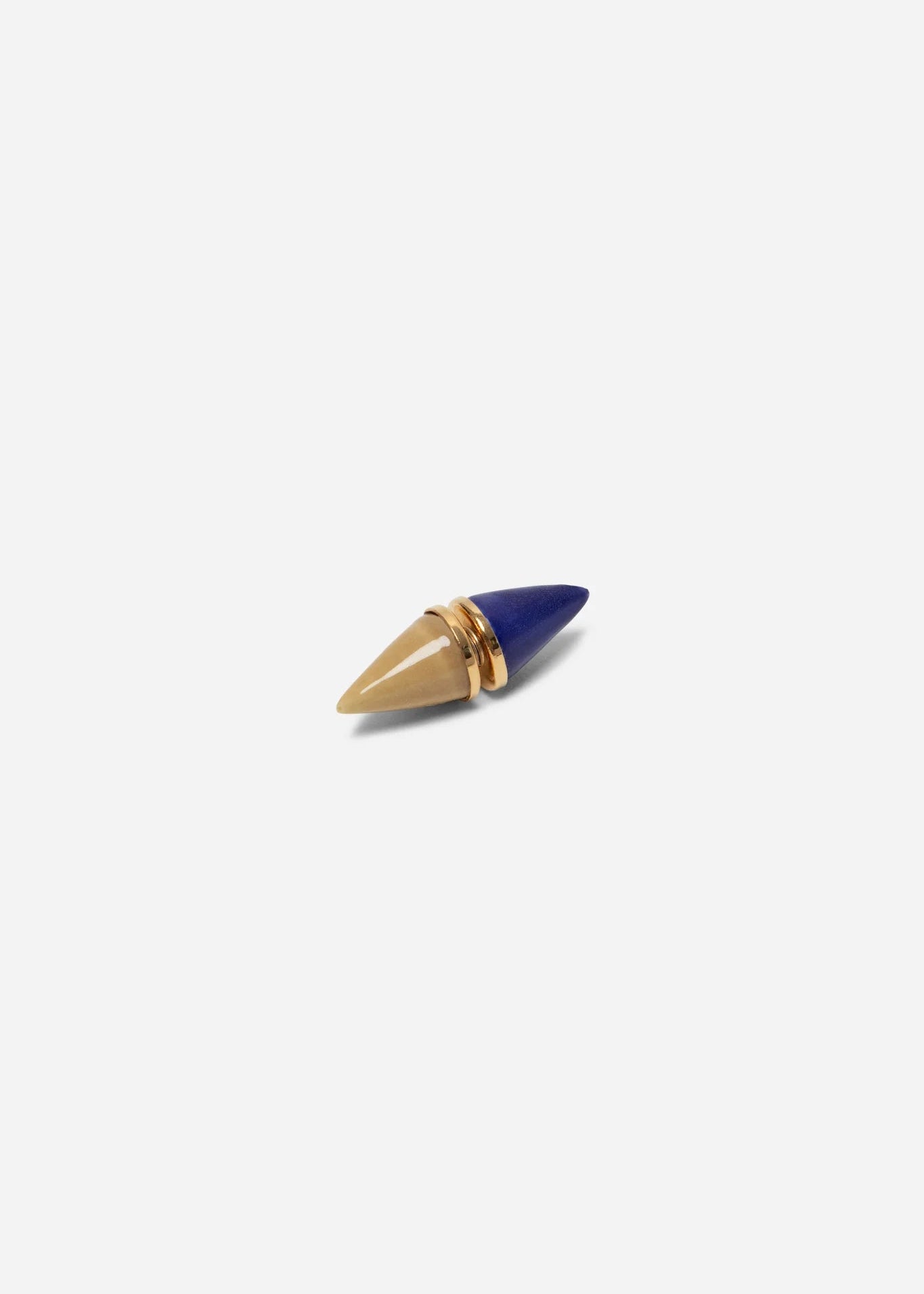 Mini Spike Single Earring Mustard & Cobalt