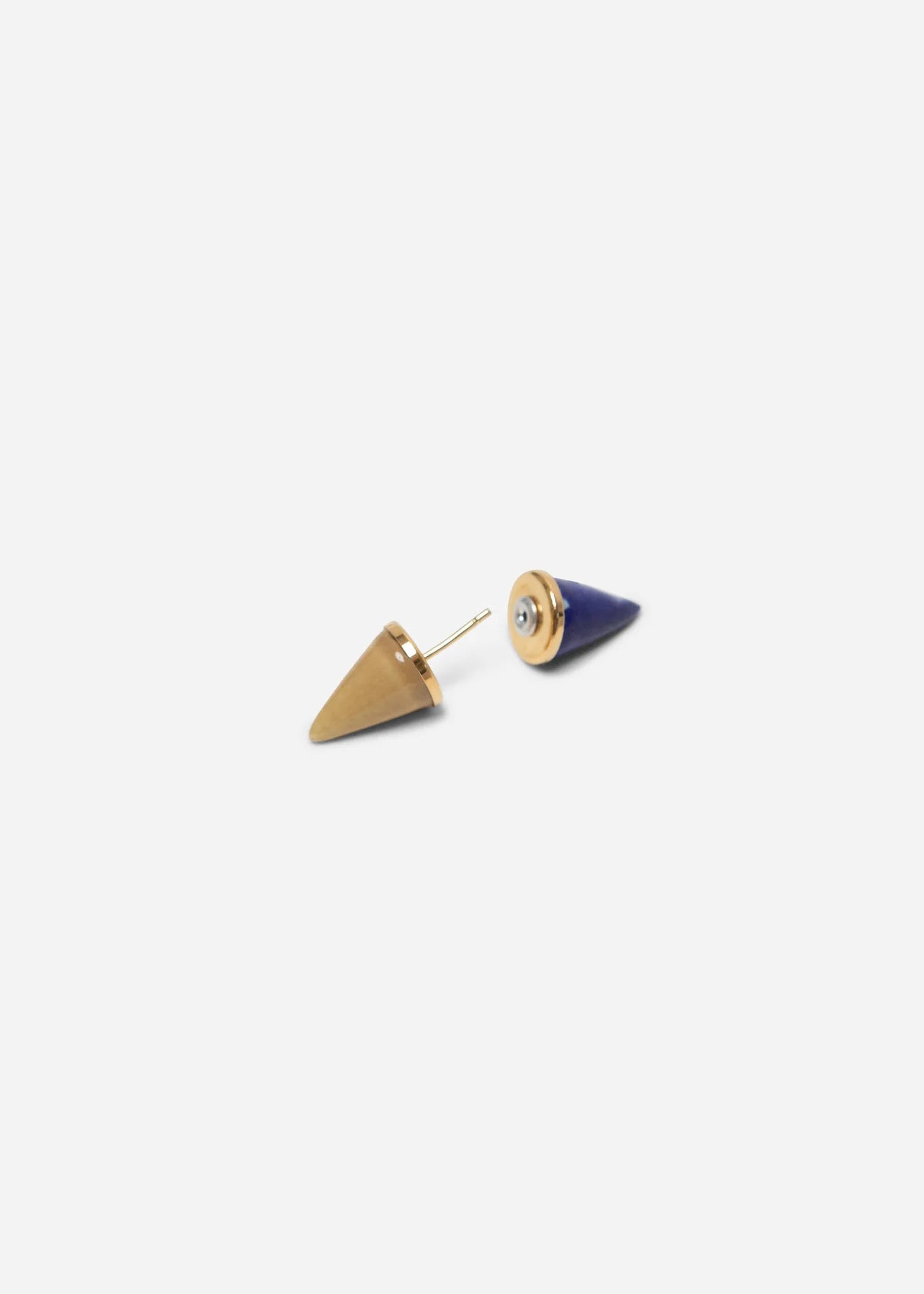 Mini Spike Single Earring Mustard & Cobalt