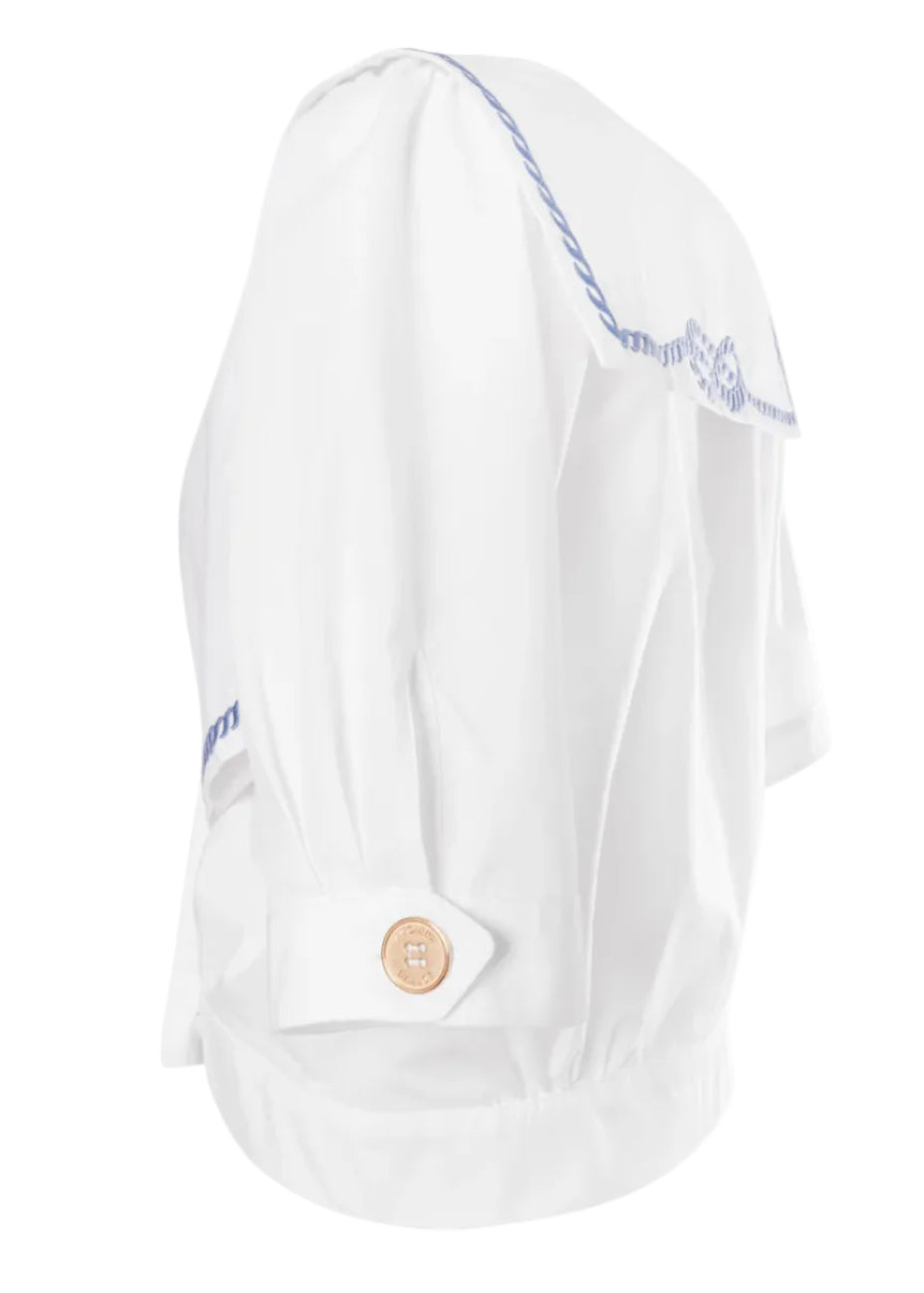 Desis Embroidered Sailor White Shirt