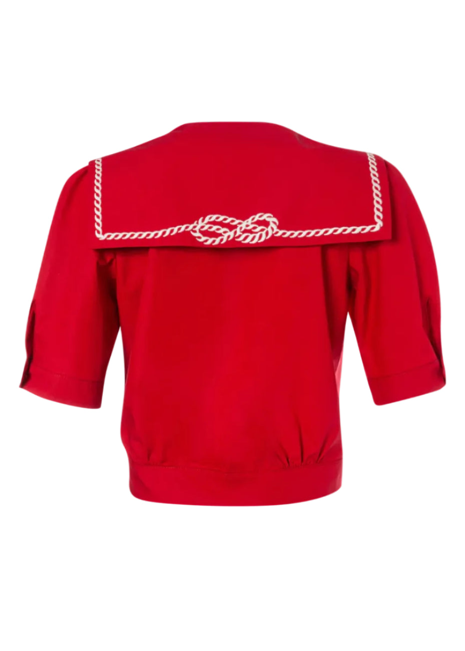 Desis Embroidered Sailor Cherry Shirt