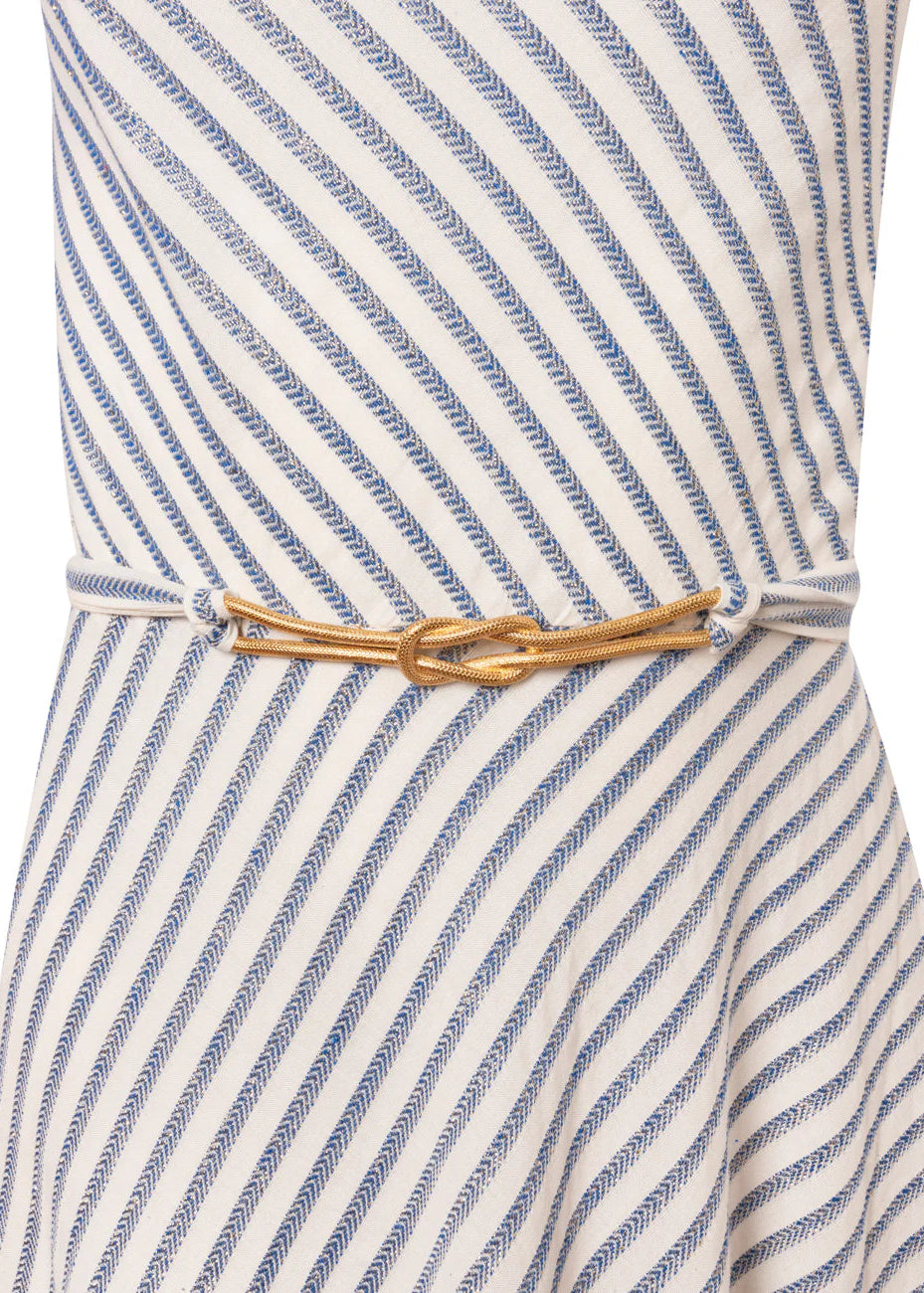 Riviera One Shoulder Greek Blue Dress