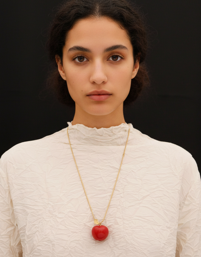 Apple Necklace Red