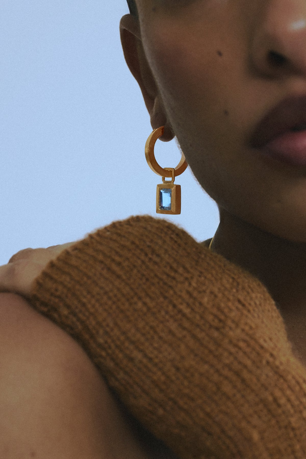 Earrings Argola Colorato Blue
