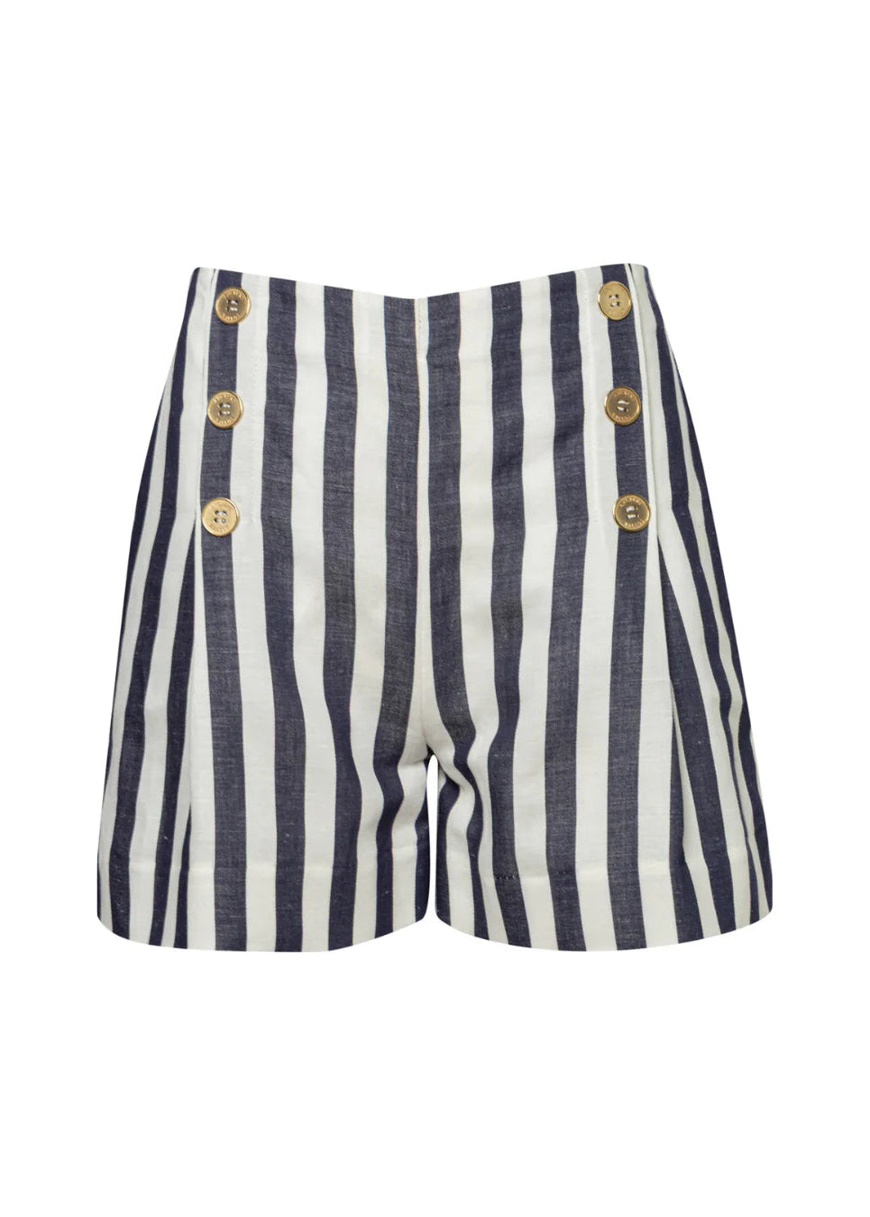 Sailor High-Waisted Striped Bermuda Shorts