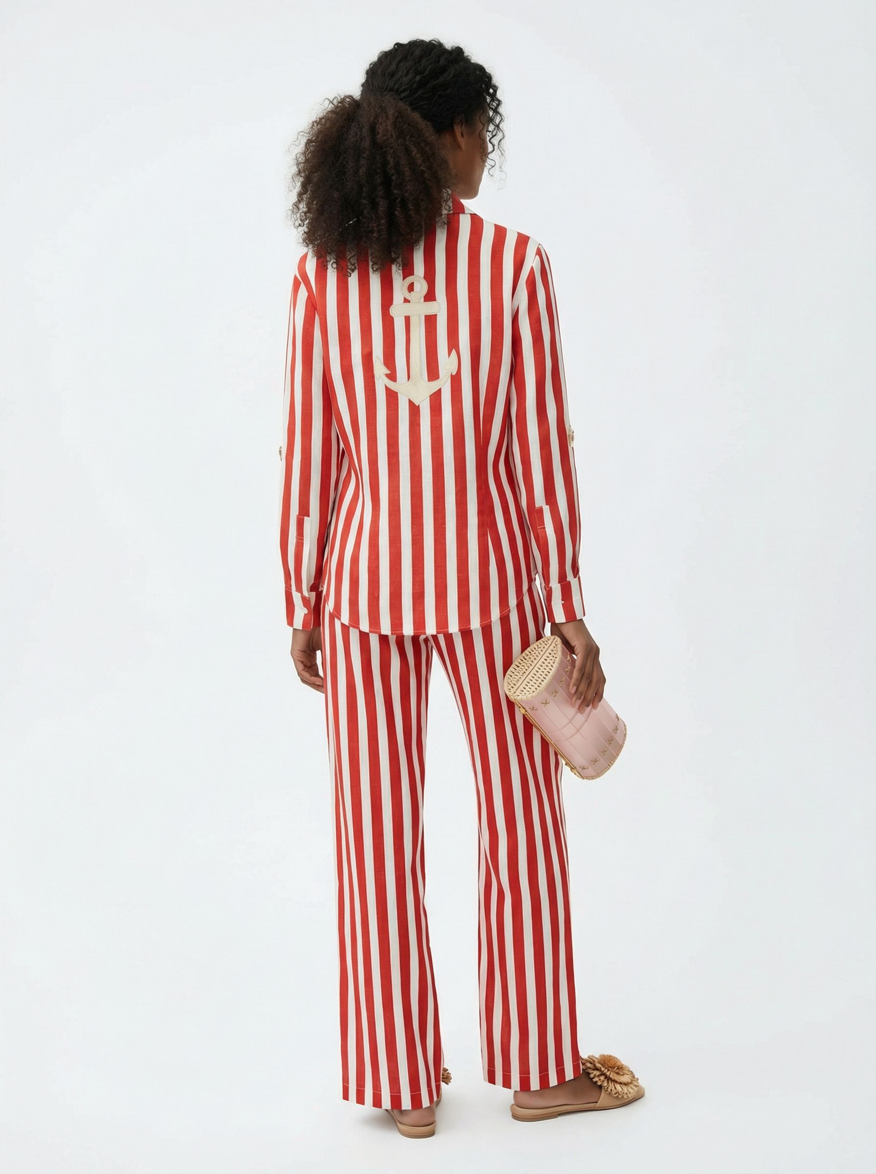 Alexa Red Stripes Trousers
