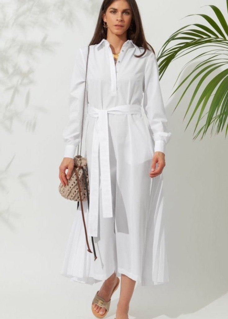 ancient kallos-Mastiha Pleated Dress-justbrazil