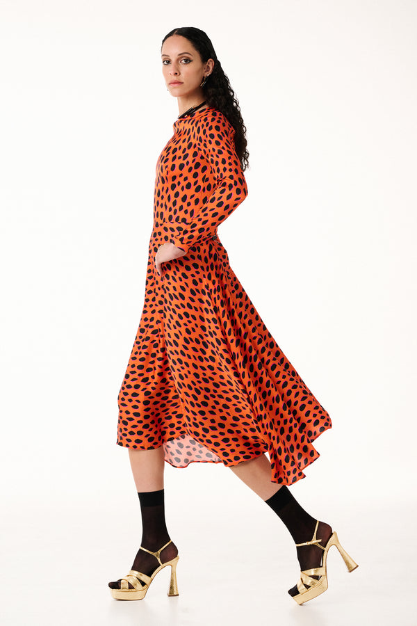 ANNIE P-ELIZA PELLE ORANGE DRESS-JUST BRAZIL