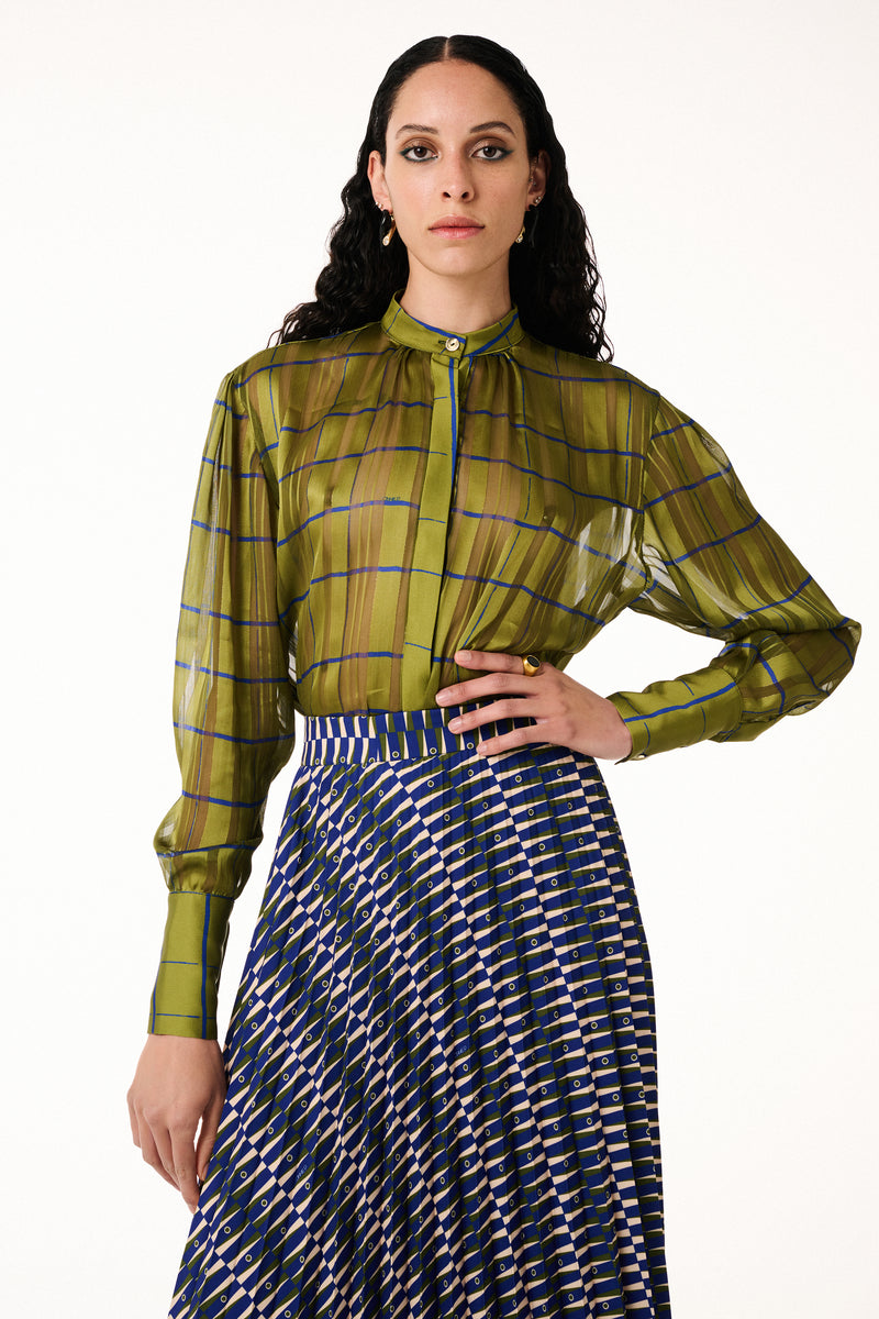 ANNIE P-DOMINO PLEATED SKIRT-JUST BRAZIL
