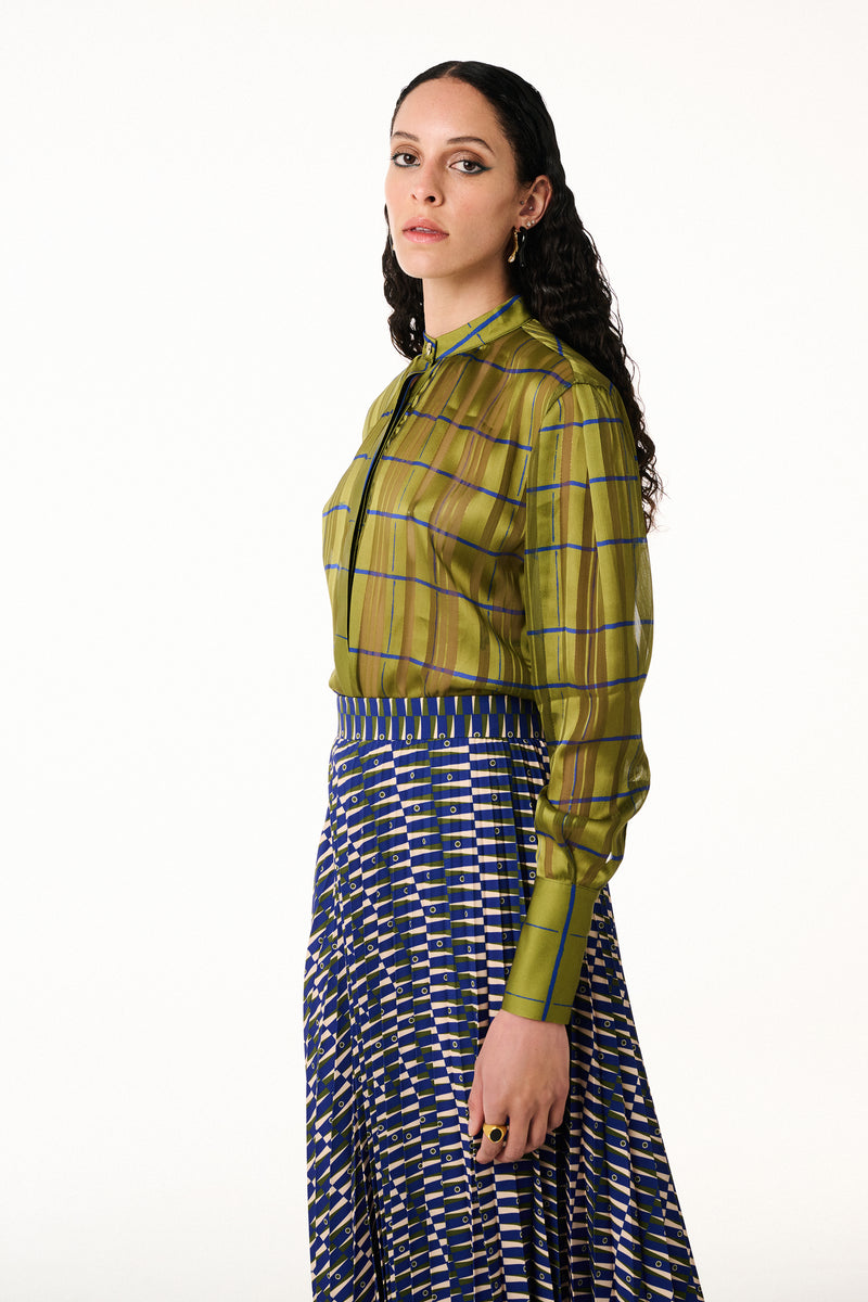 ANNIE P-DOMINO PLEATED SKIRT-JUST BRAZIL