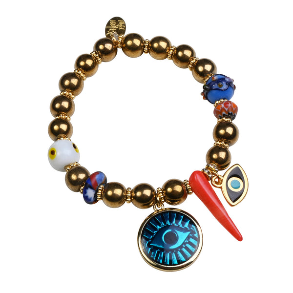 Charm Bracelet With Pyrite