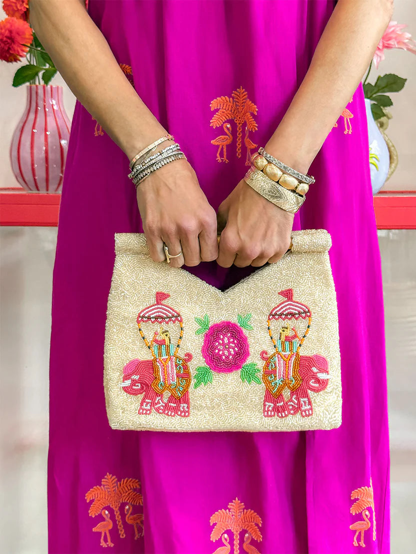 Bamboo Red Elephant Bag