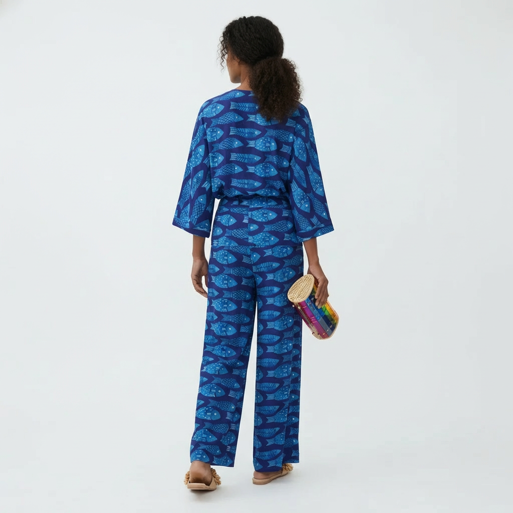 Gabbi Blue Fish Top