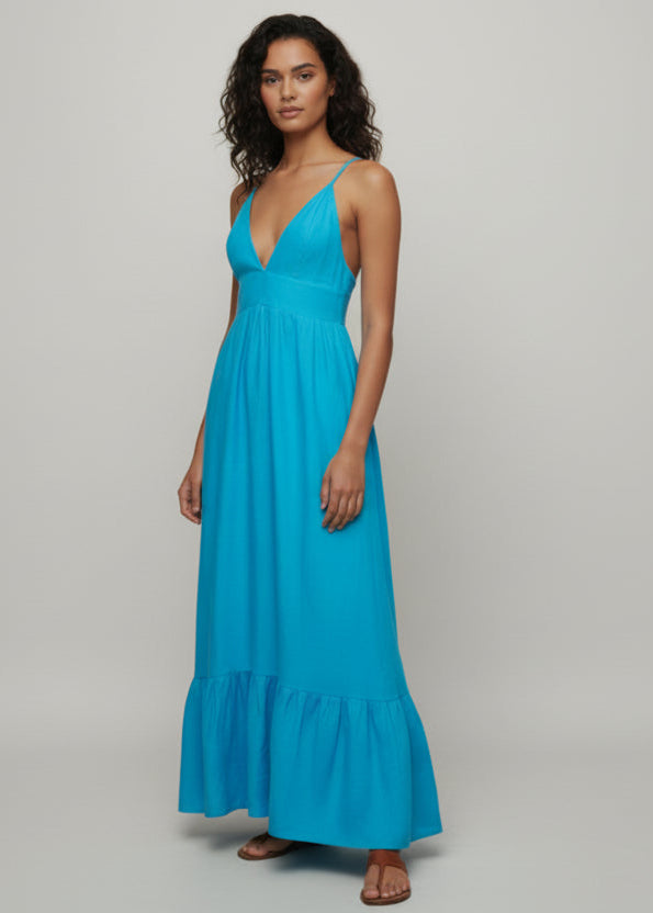 Galeria-Botanico Turquoise Dress-Justbrazil
