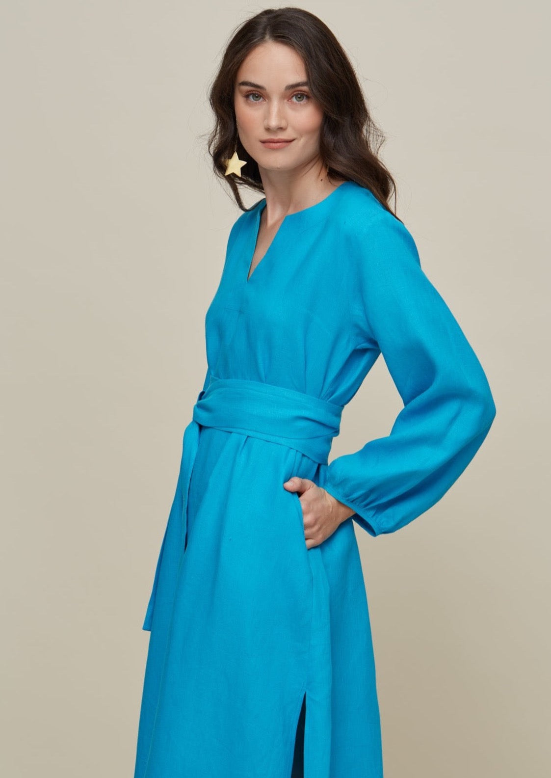 Galeria-Bristol Turquoise Dress-Justbrazil
