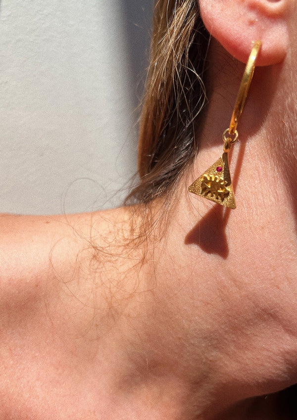 Kressida Pyramis Hoop Earrings