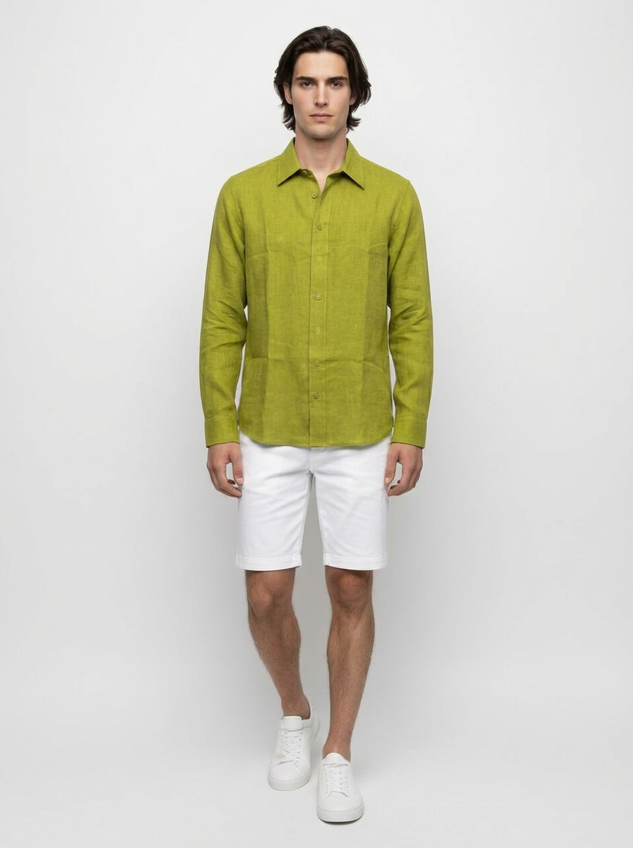 Carlos Kiwi Linen Shirt