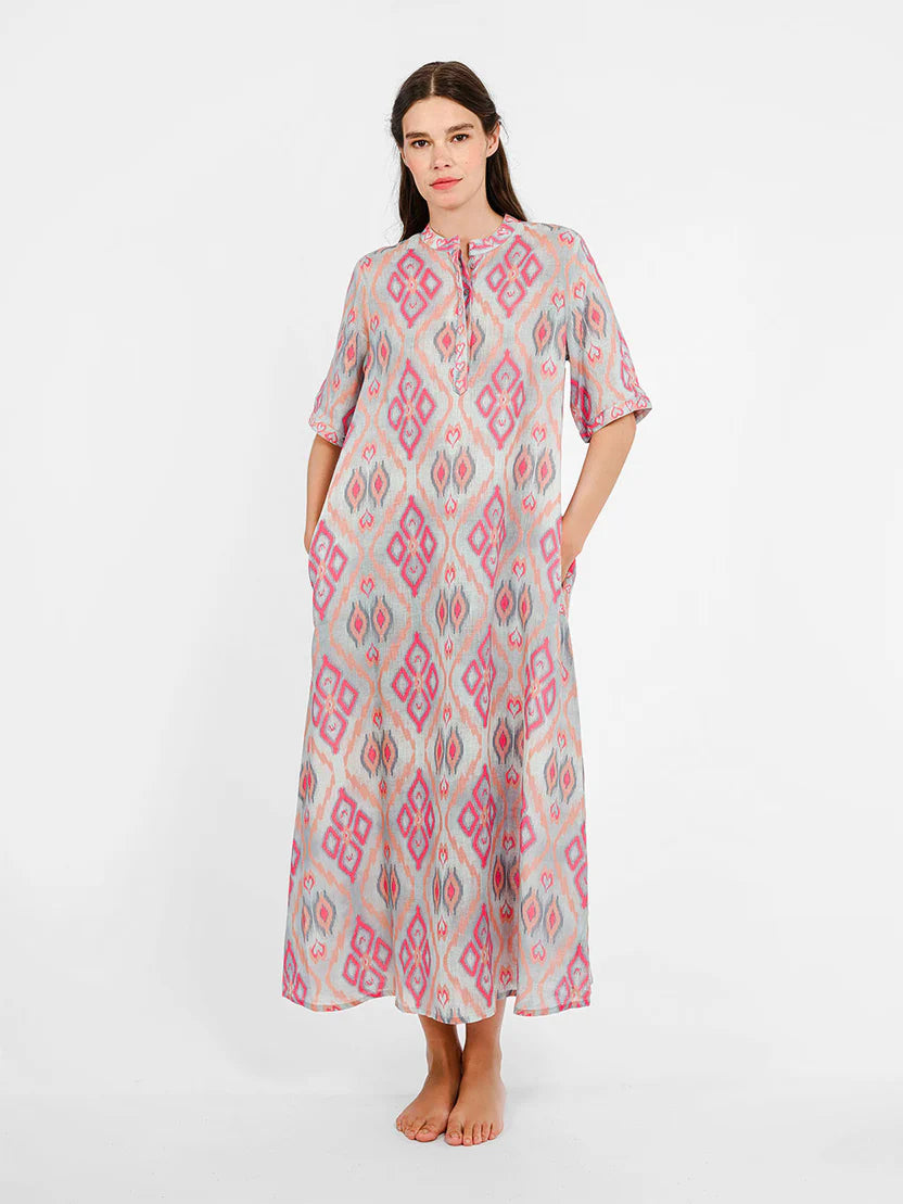 Cassia Dress Ikat Sorbet