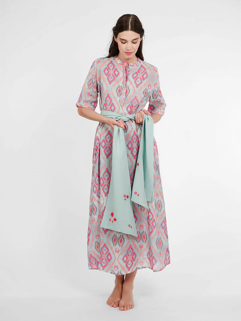 Cassia Dress Ikat Sorbet