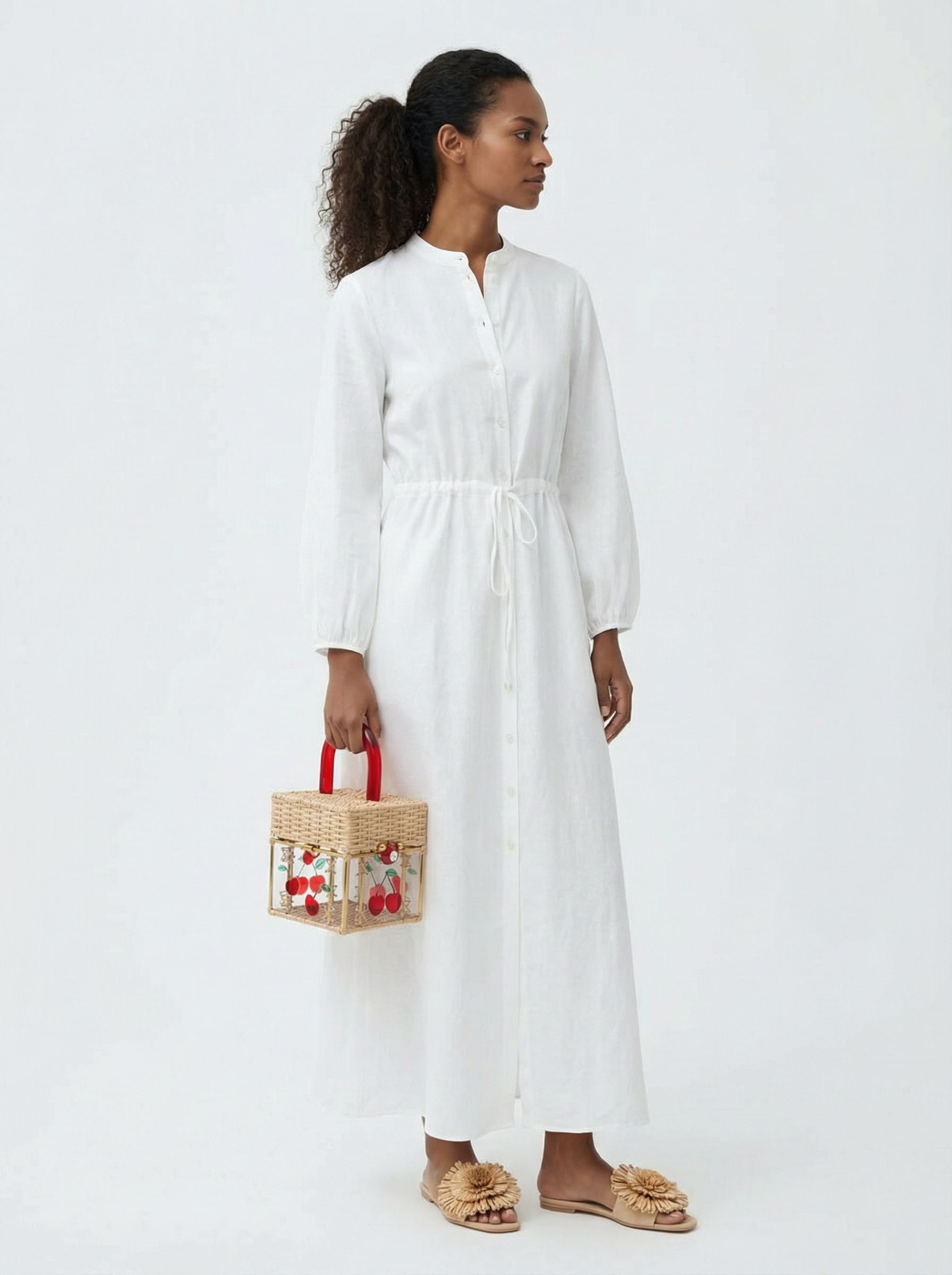 Clover Linen Calipso White Dress