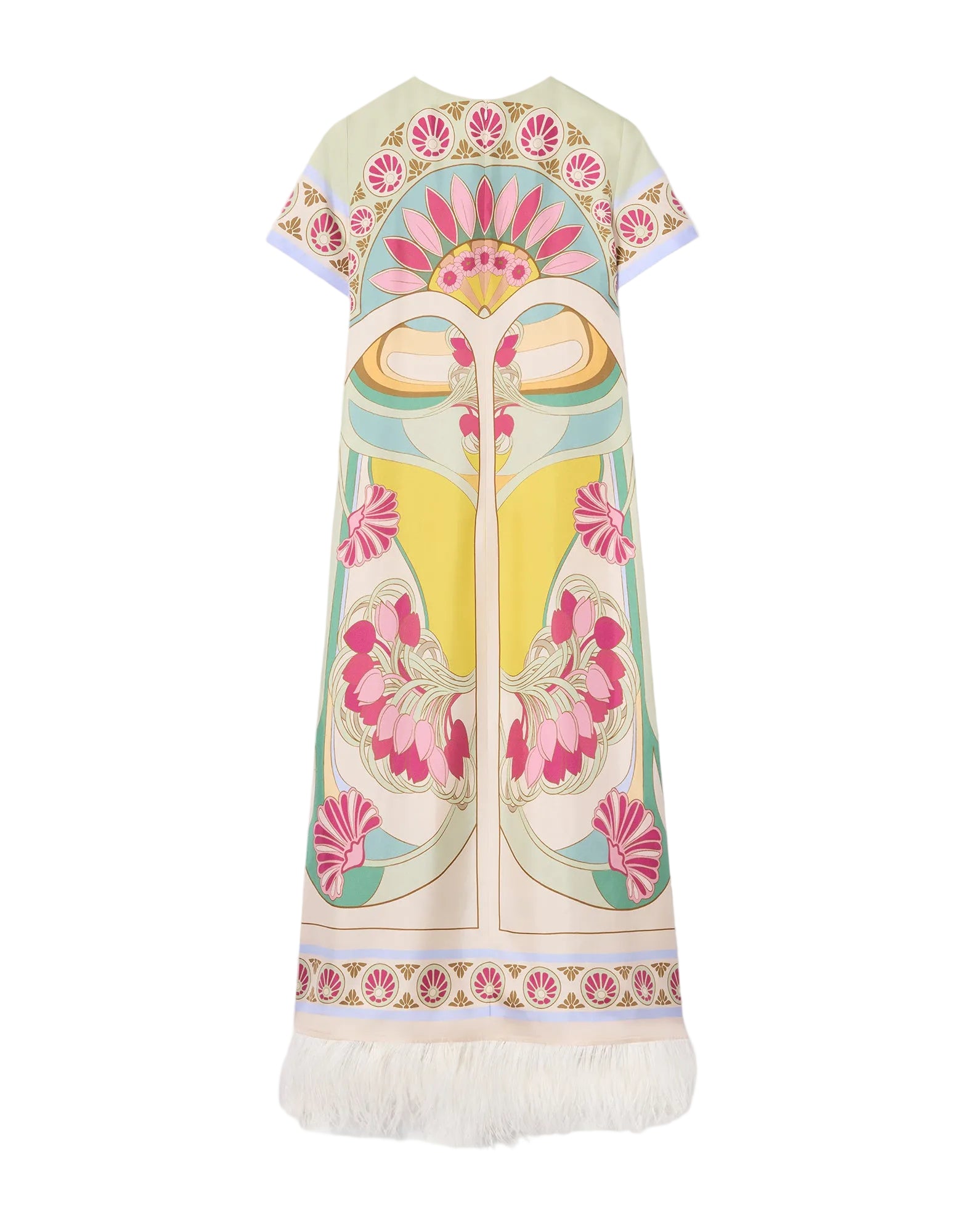 Swing Dress With Feathers