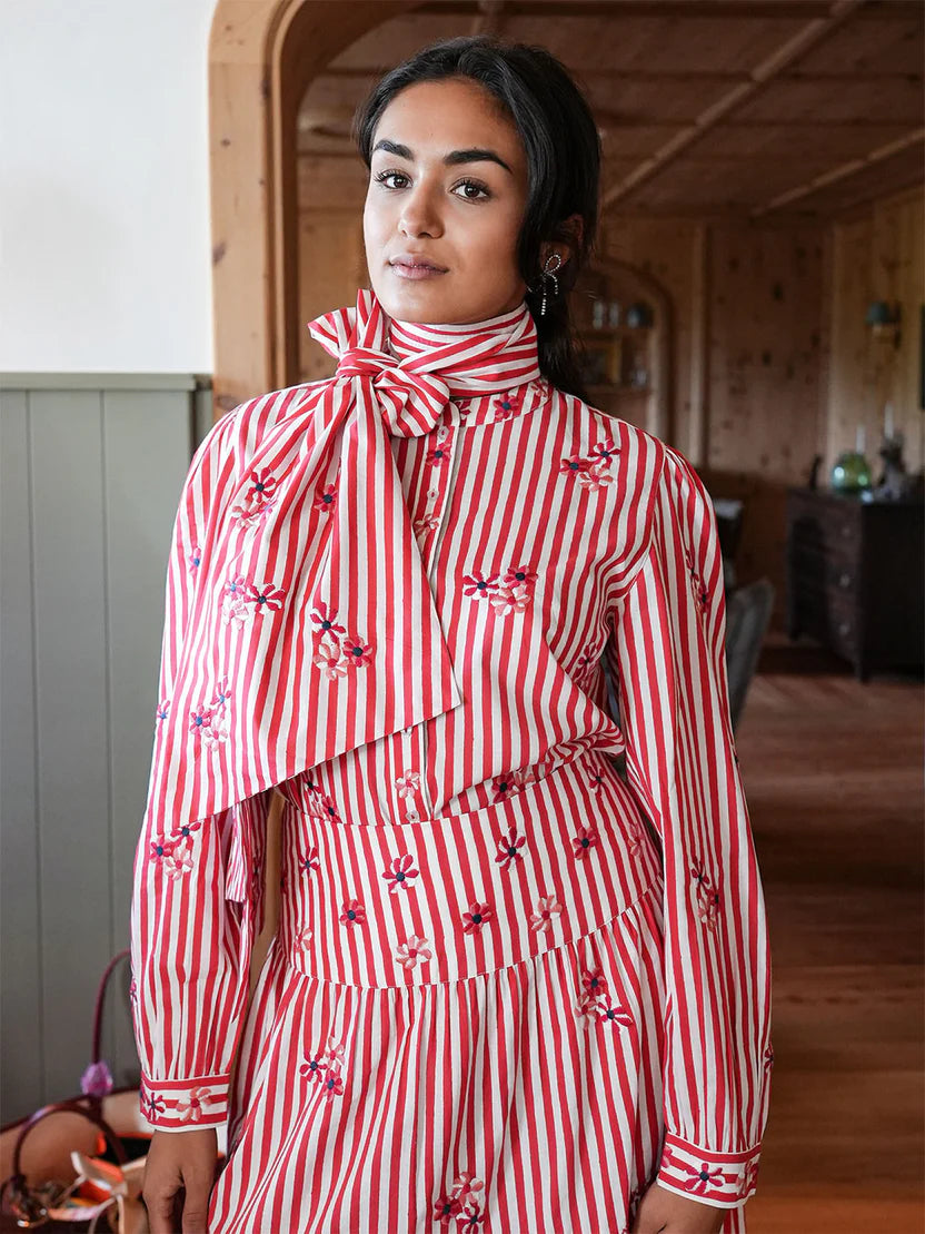 Amaryllis Red Stripes Blouse