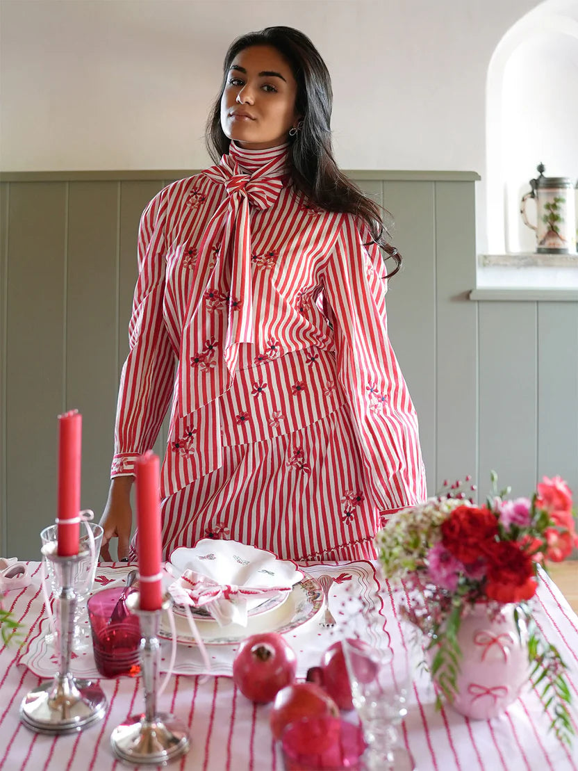 Amaryllis Red Stripes Blouse