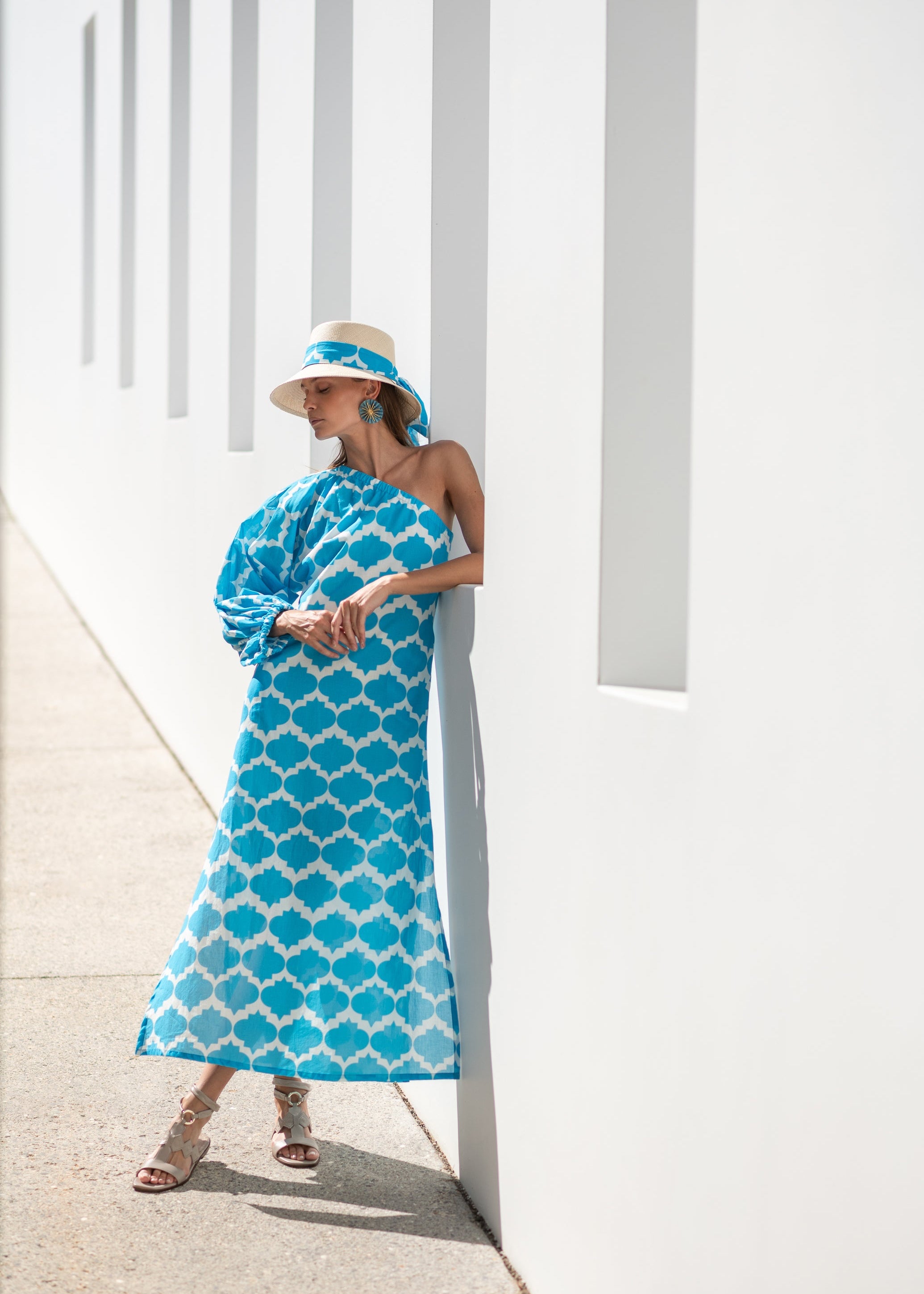 Acacia Rombus Sky Blue Dress