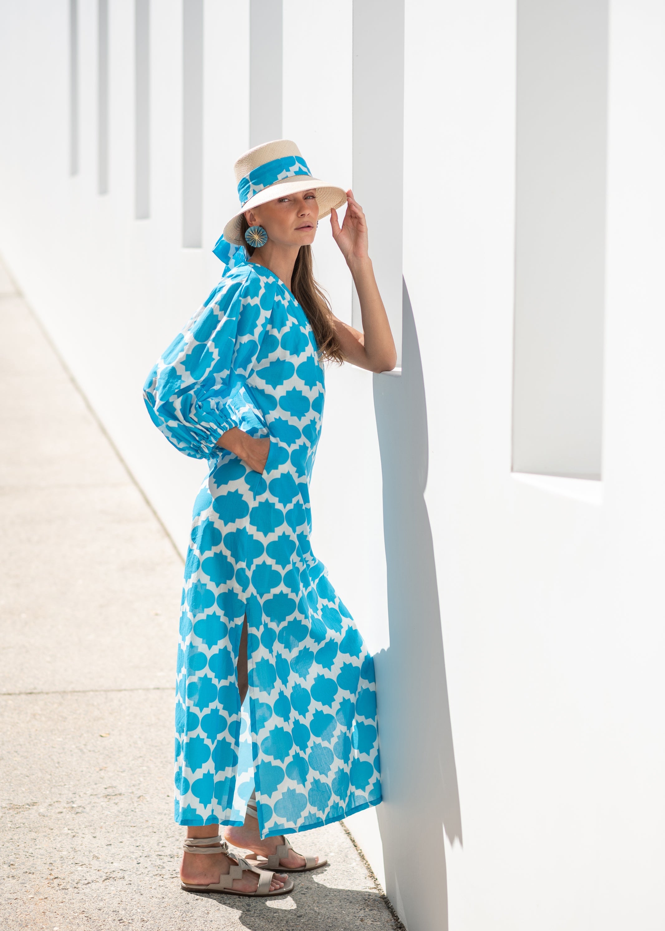 Acacia Rombus Sky Blue Dress