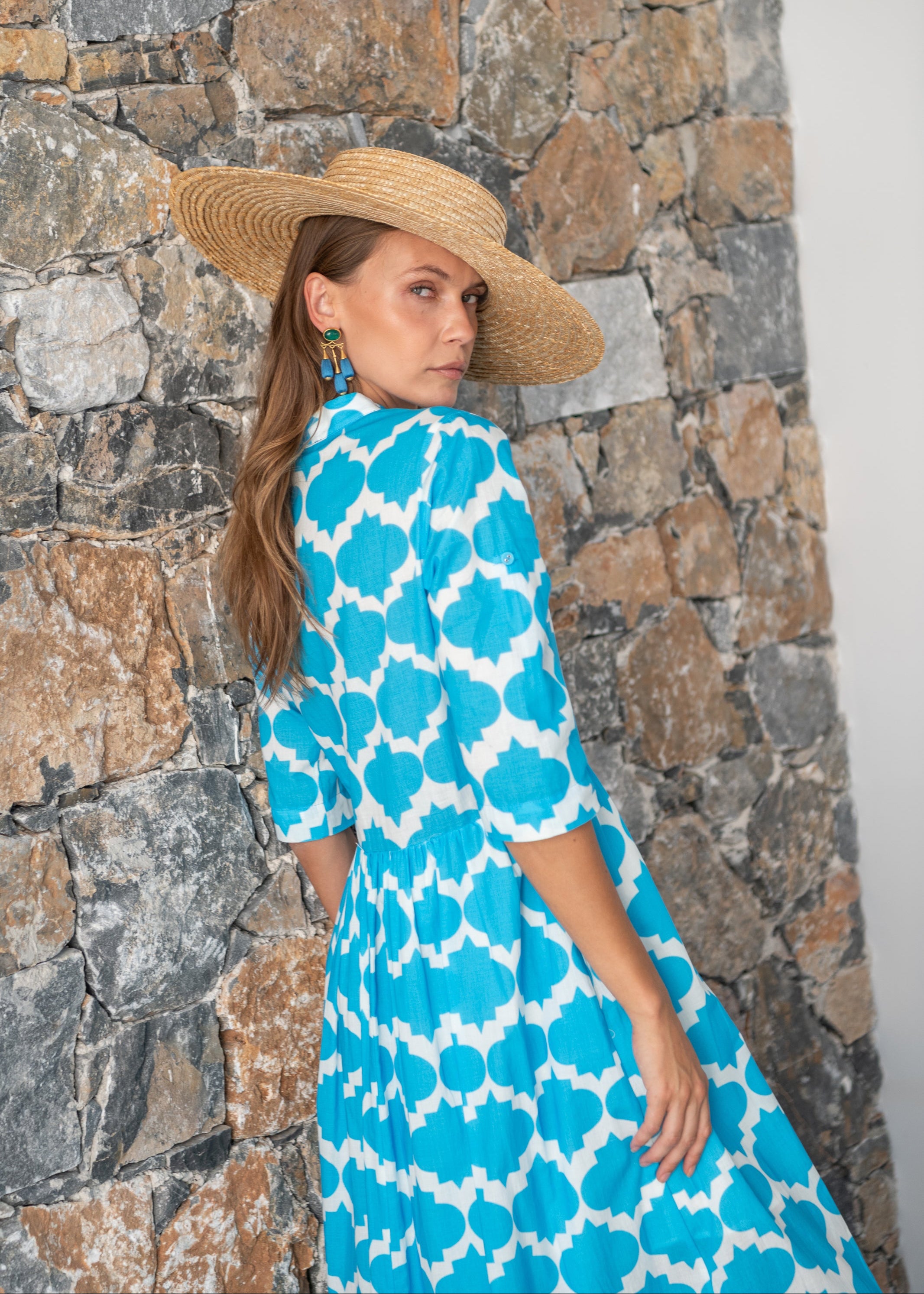 Leblon Rombus Sky Blue Dress