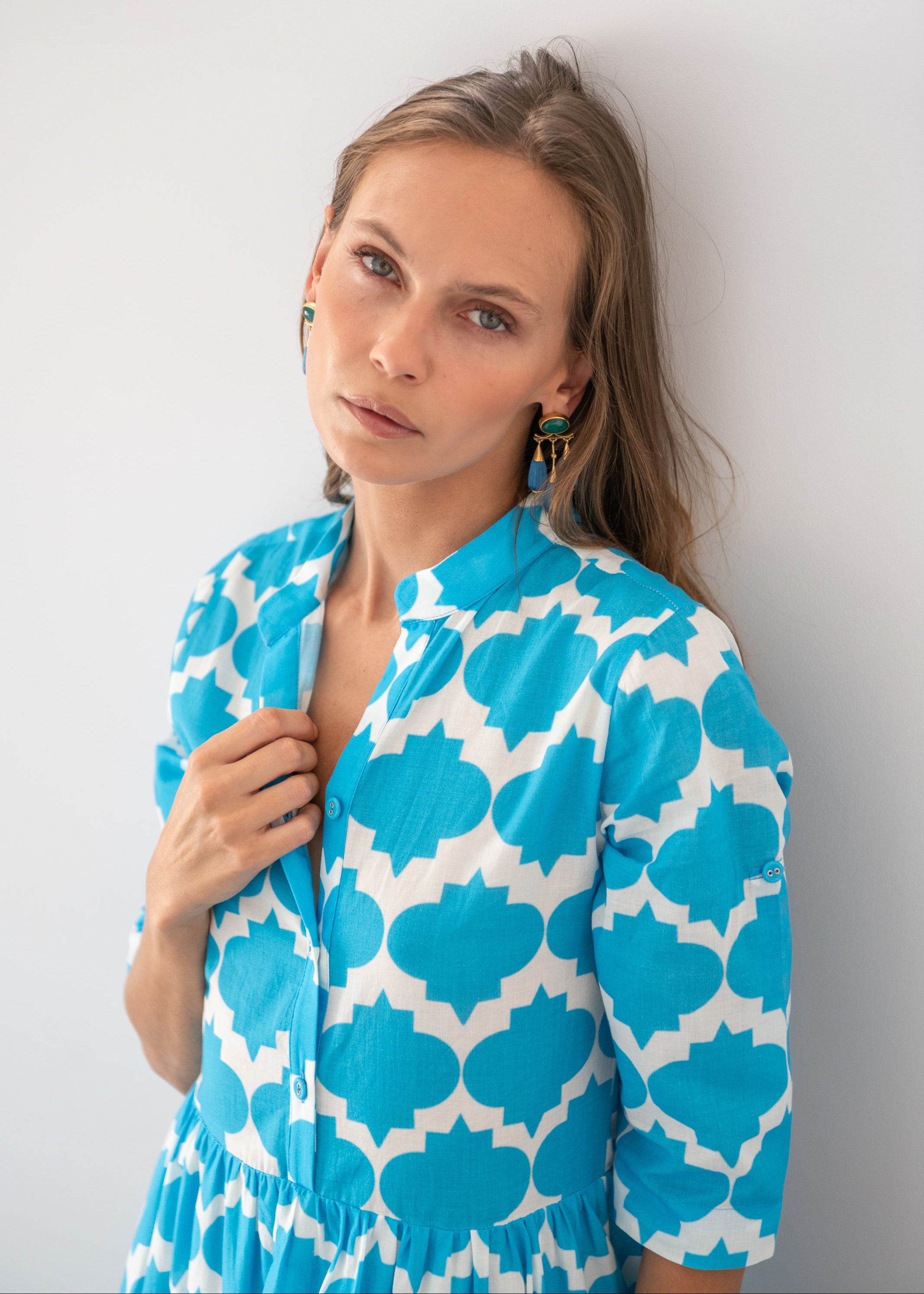 Leblon Rombus Sky Blue Dress