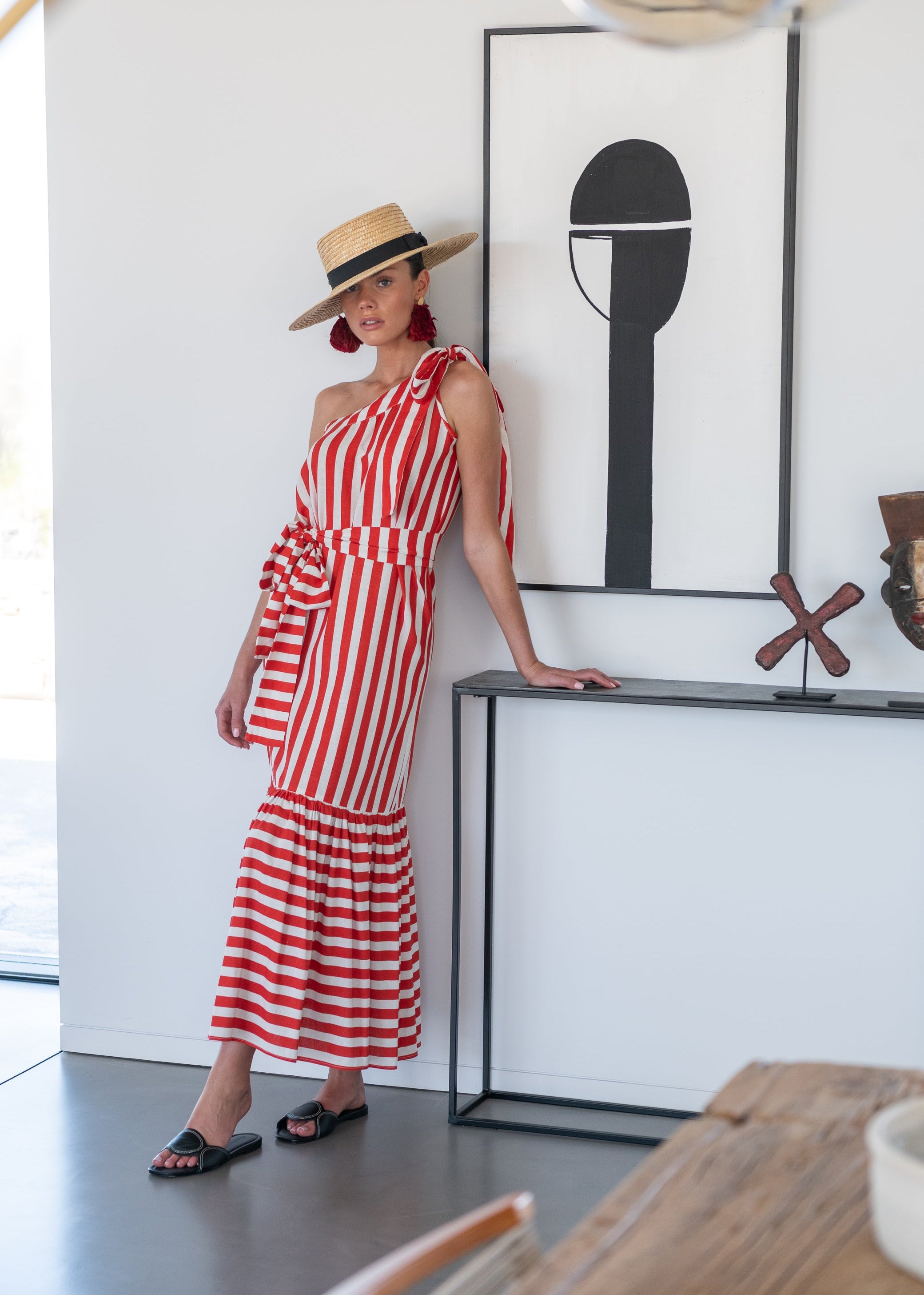 Teresa Red Stripes Dress