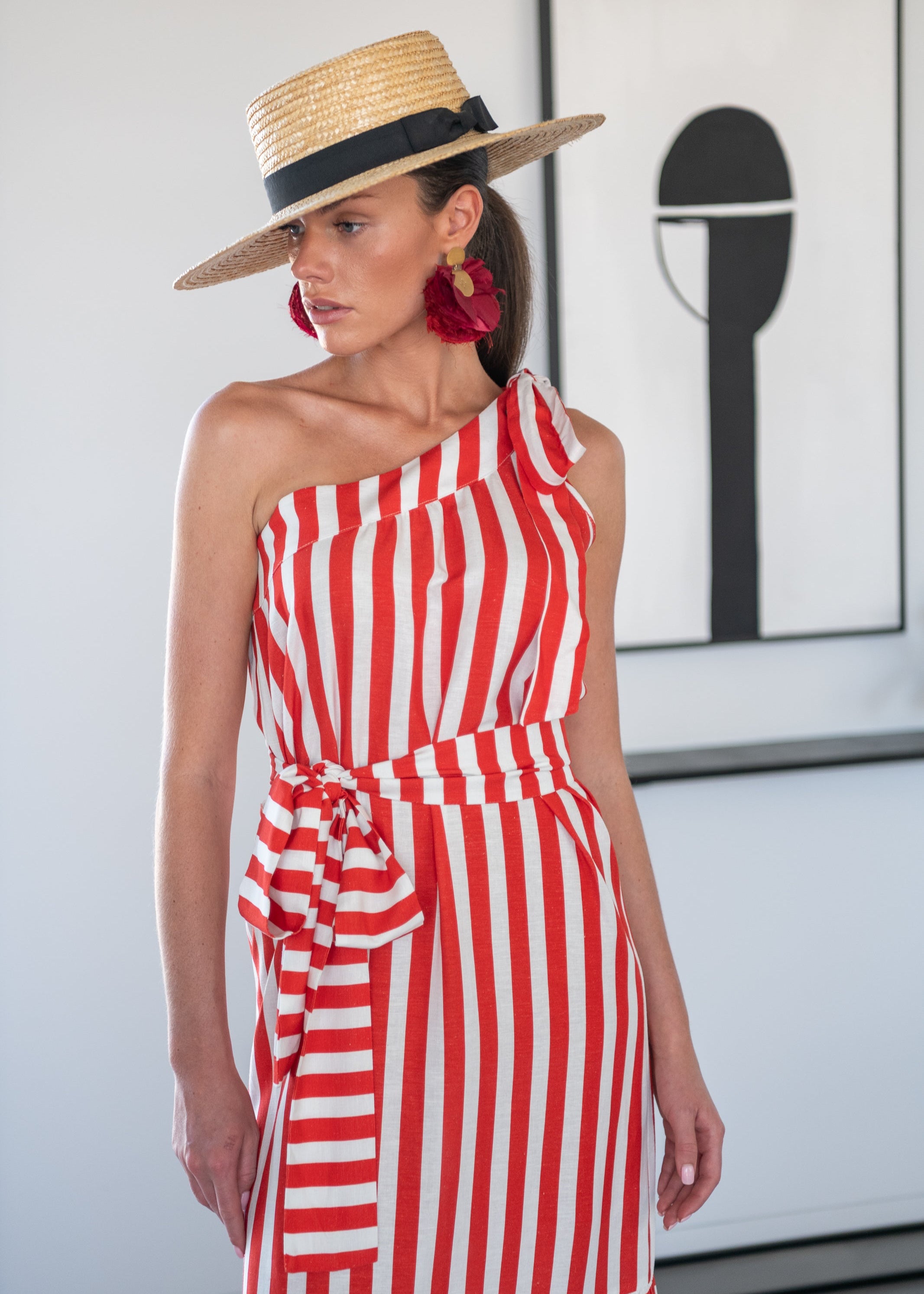 Teresa Red Stripes Dress